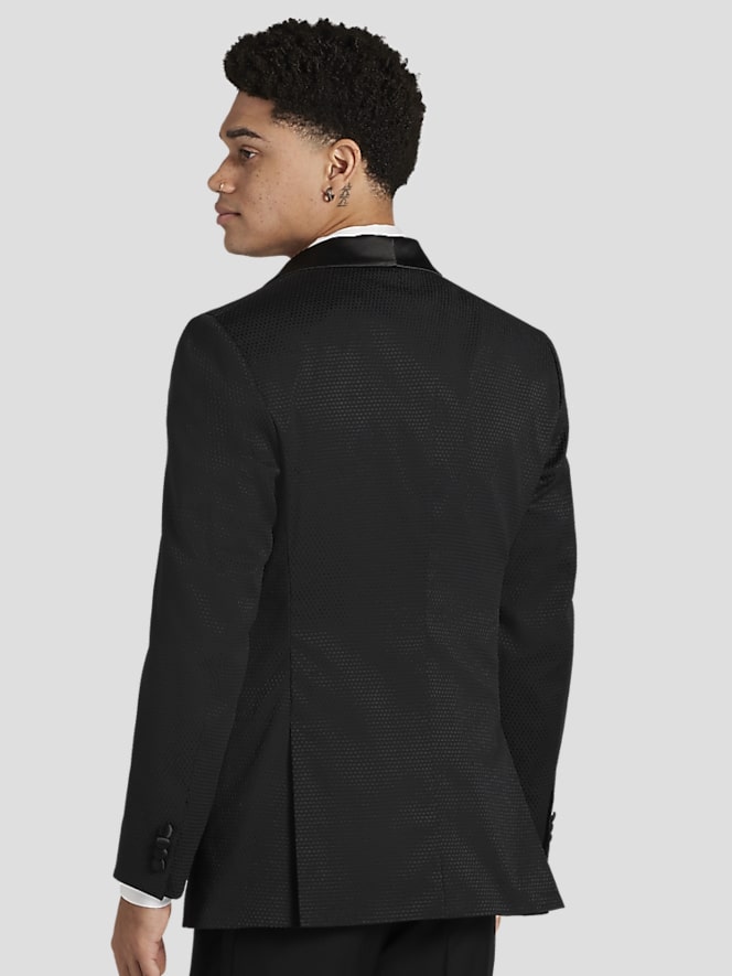 Egara Slim Fit Single-Button Dobby Formal Sport Coat