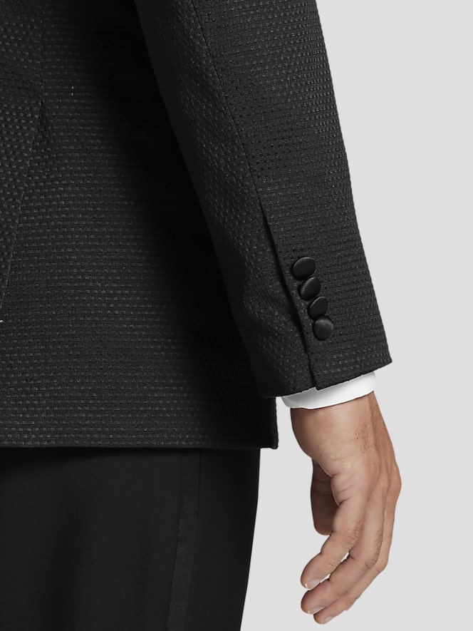 Egara Slim Fit Single-Button Dobby Formal Sport Coat