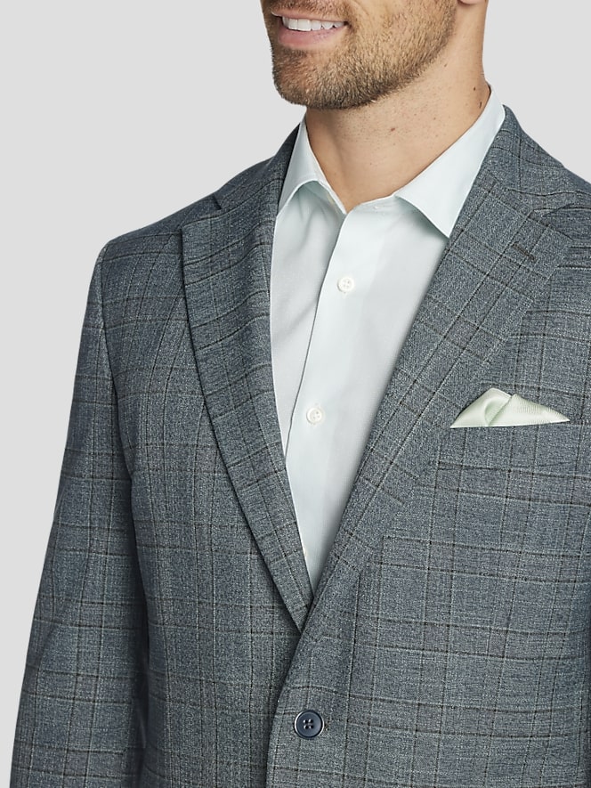 Michael Strahan Classic Fit Plaid Sport Coat