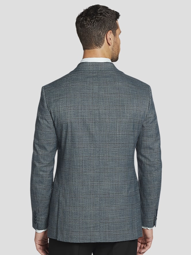 Michael Strahan Classic Fit Plaid Sport Coat