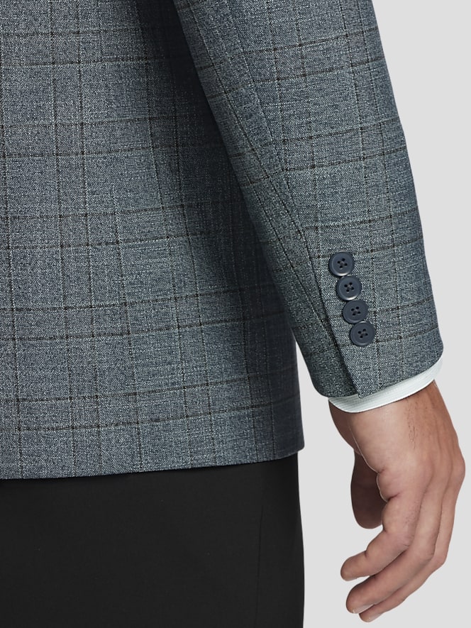 Michael Strahan Classic Fit Plaid Sport Coat