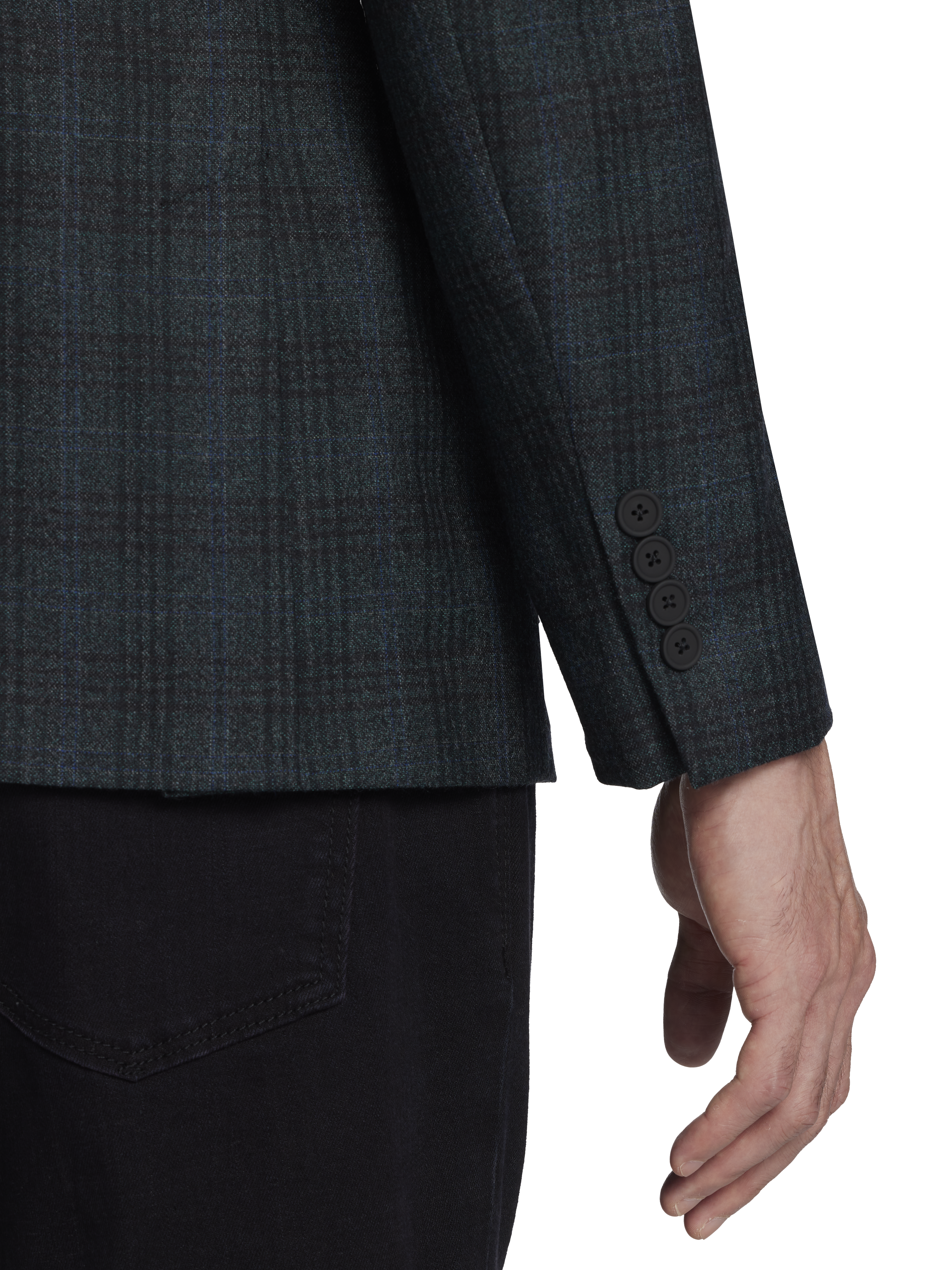 Slim Fit Plaid Sport Coat