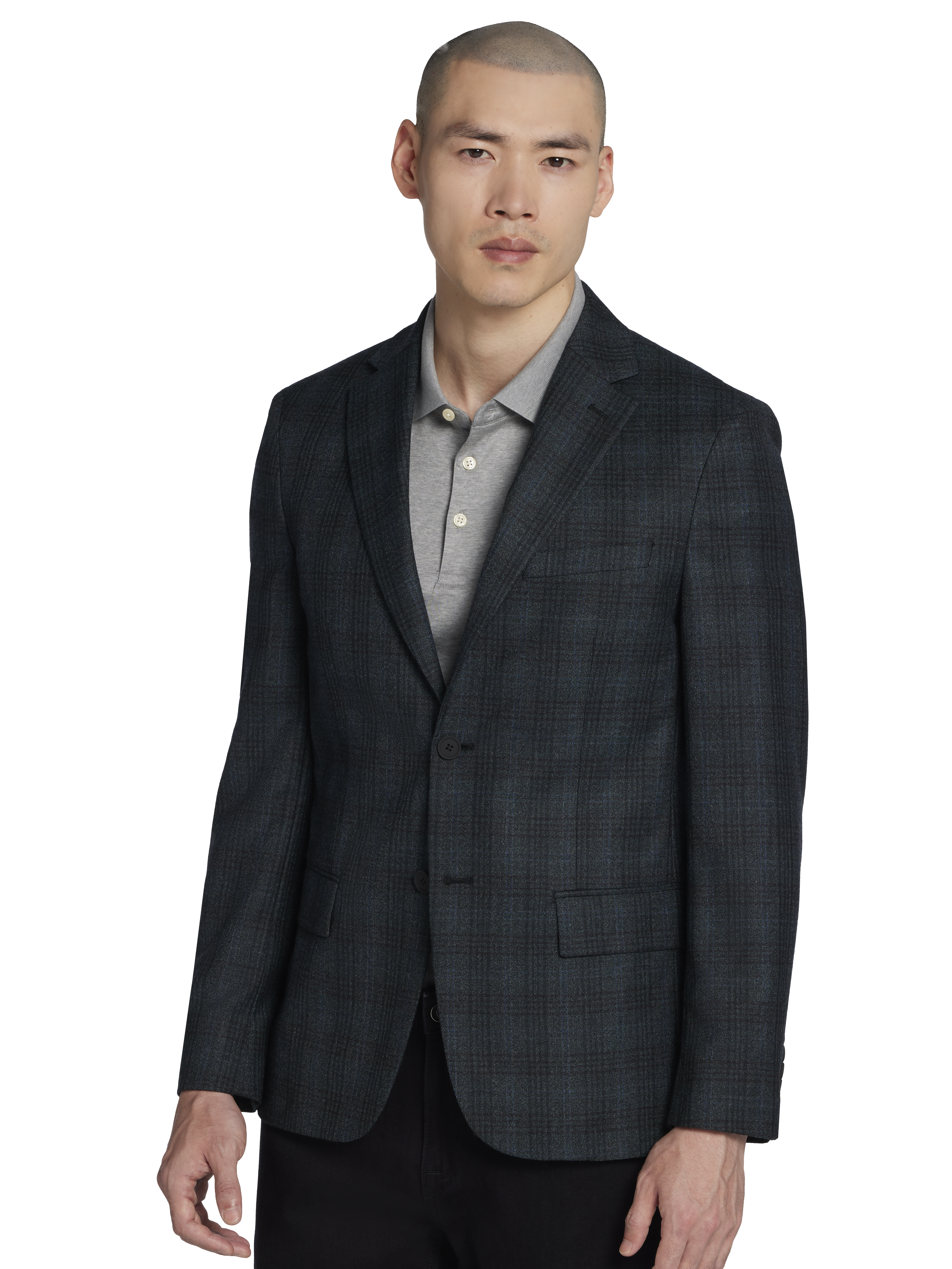 Slim Fit Plaid Sport Coat