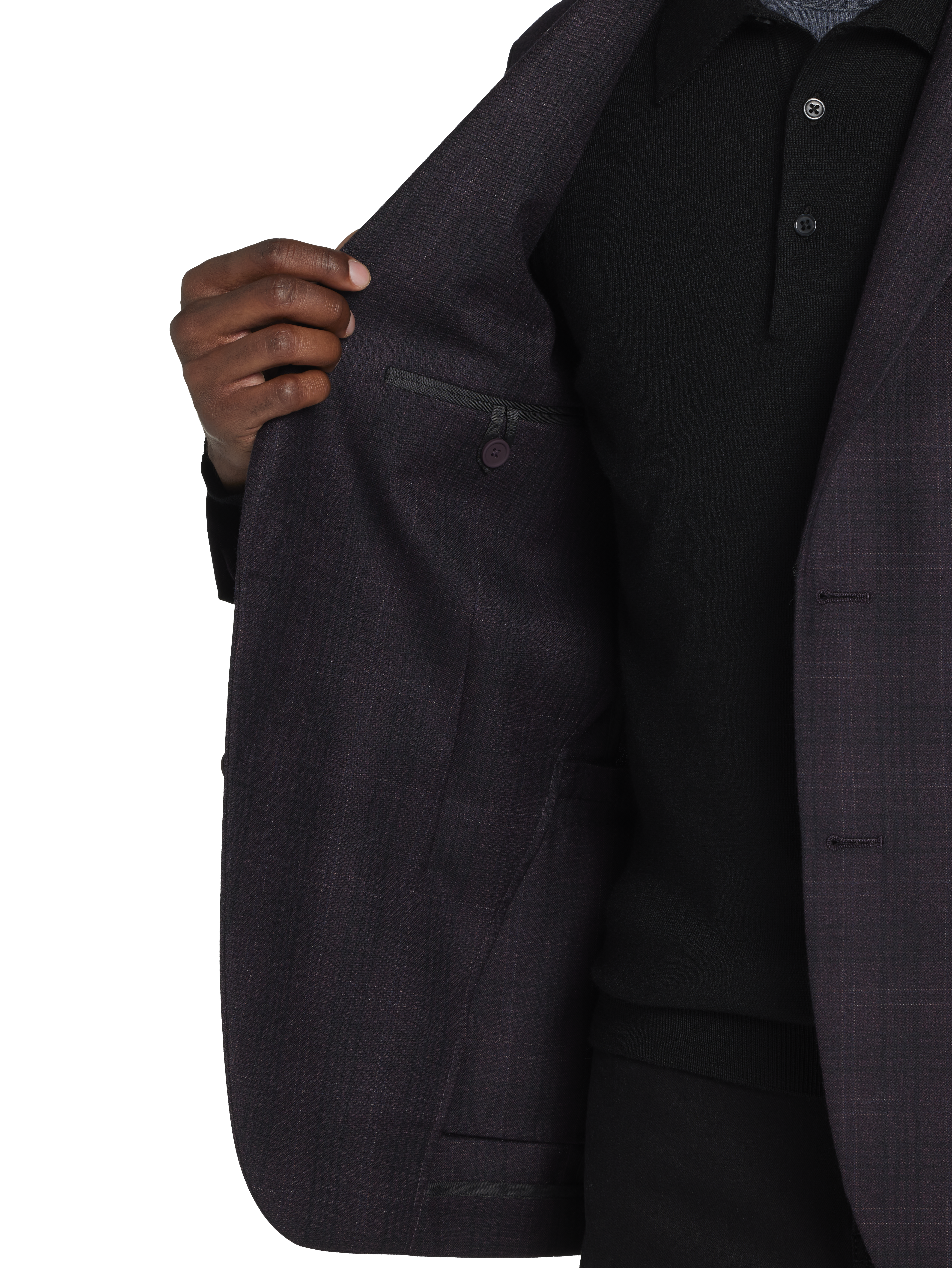 Slim FIt Wool Blend Plaid Sport Coat