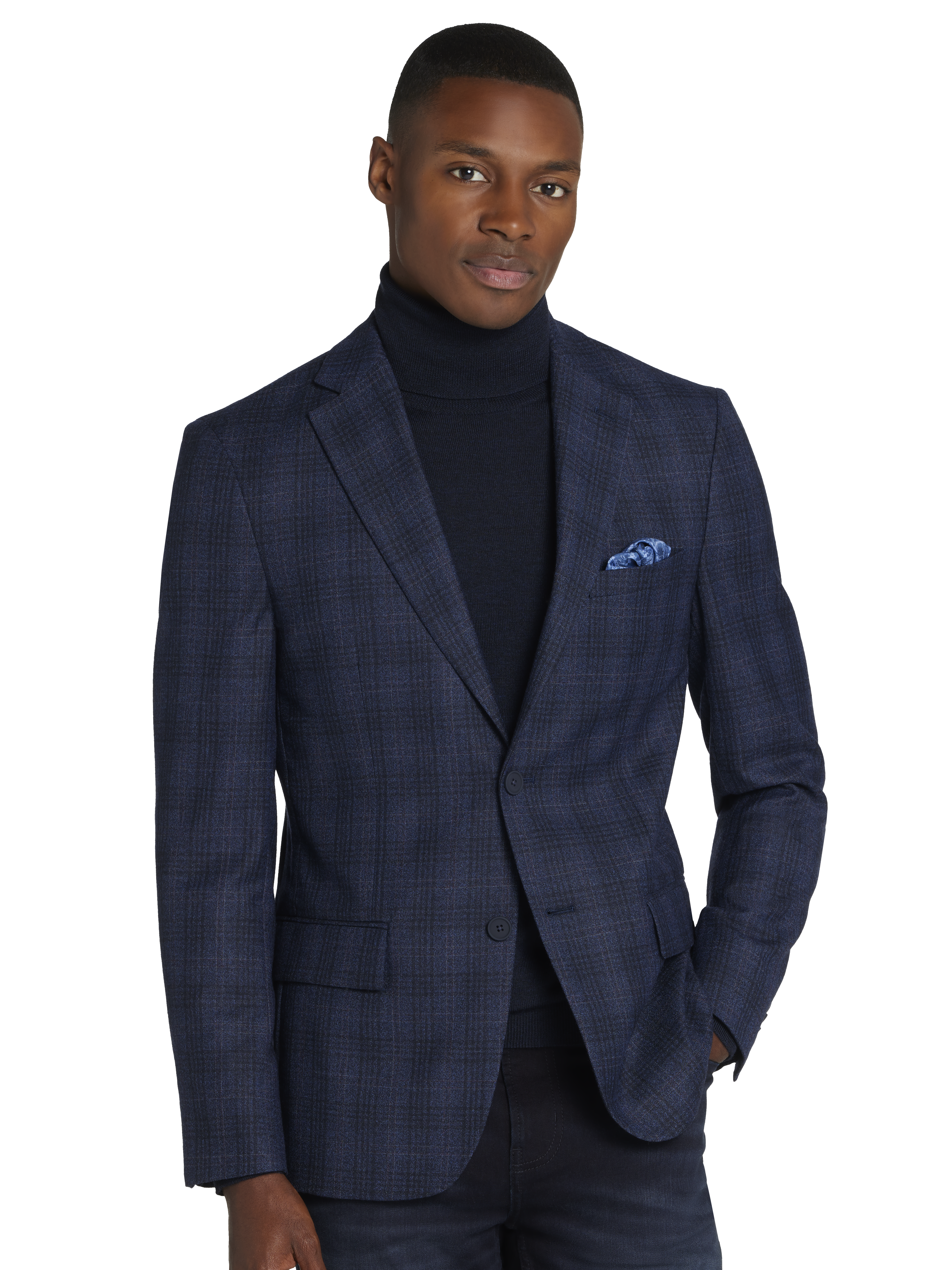 Slim Fit Plaid Sport Coat