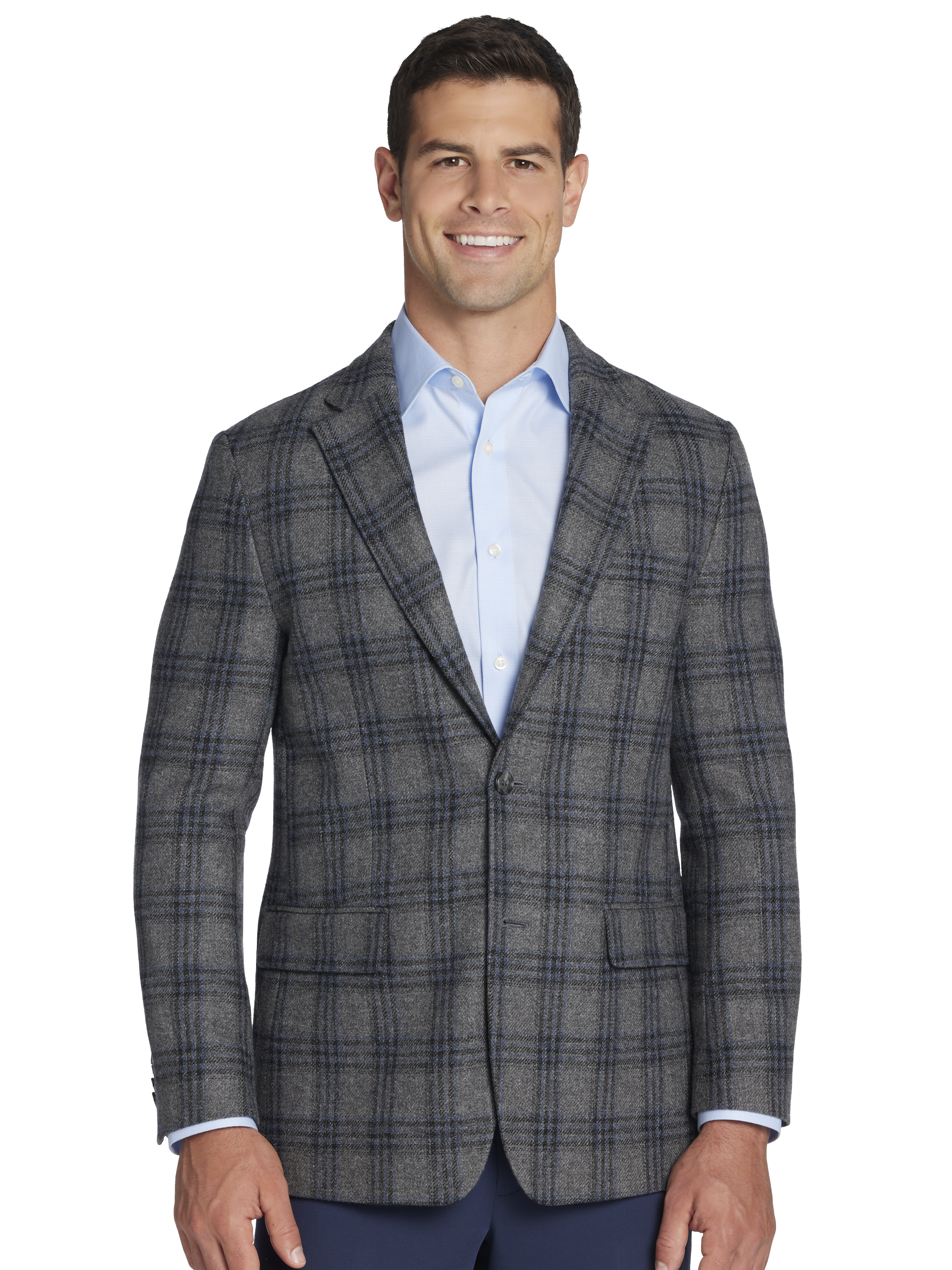 Modern Fit Plaid Sport Coat