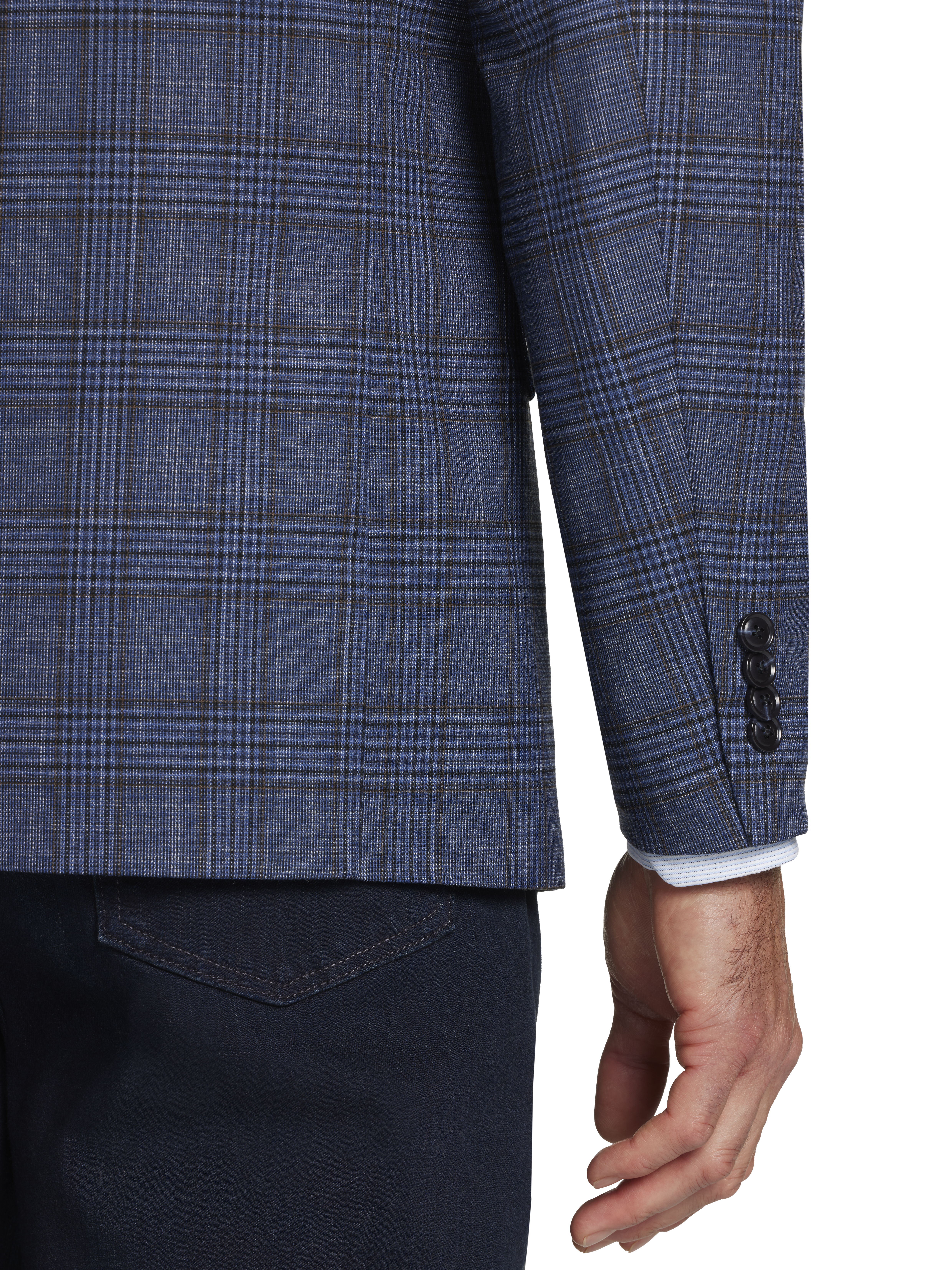 Modern Fit Plaid Sport Coat