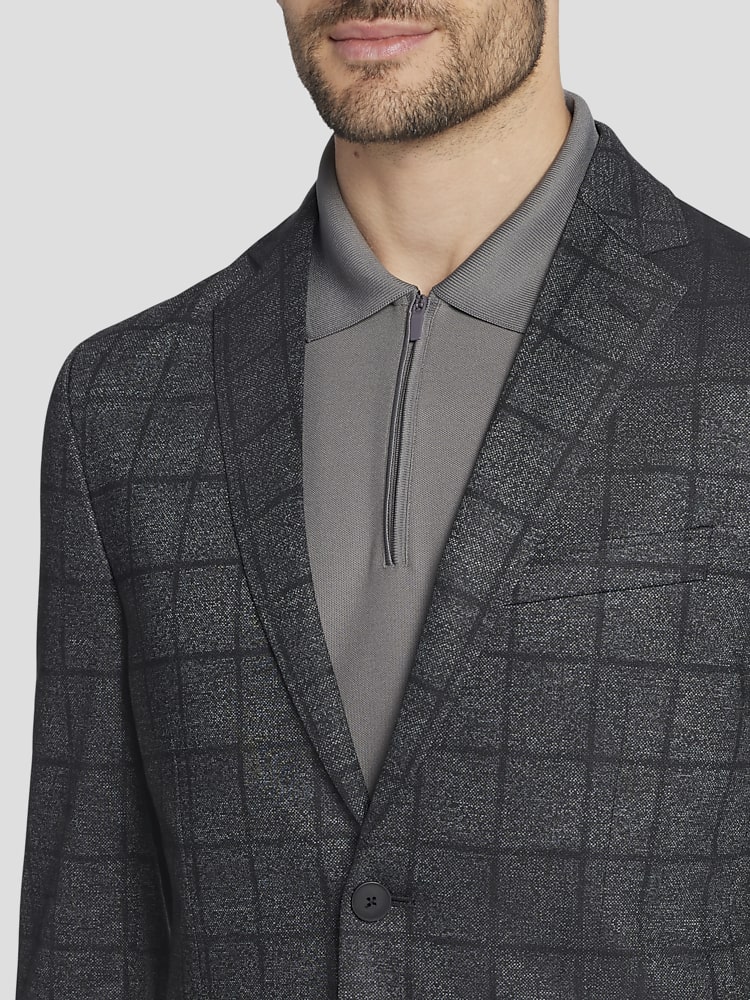 Awearness Kenneth Cole Slim Fit Windowpane Plaid Sport Coat