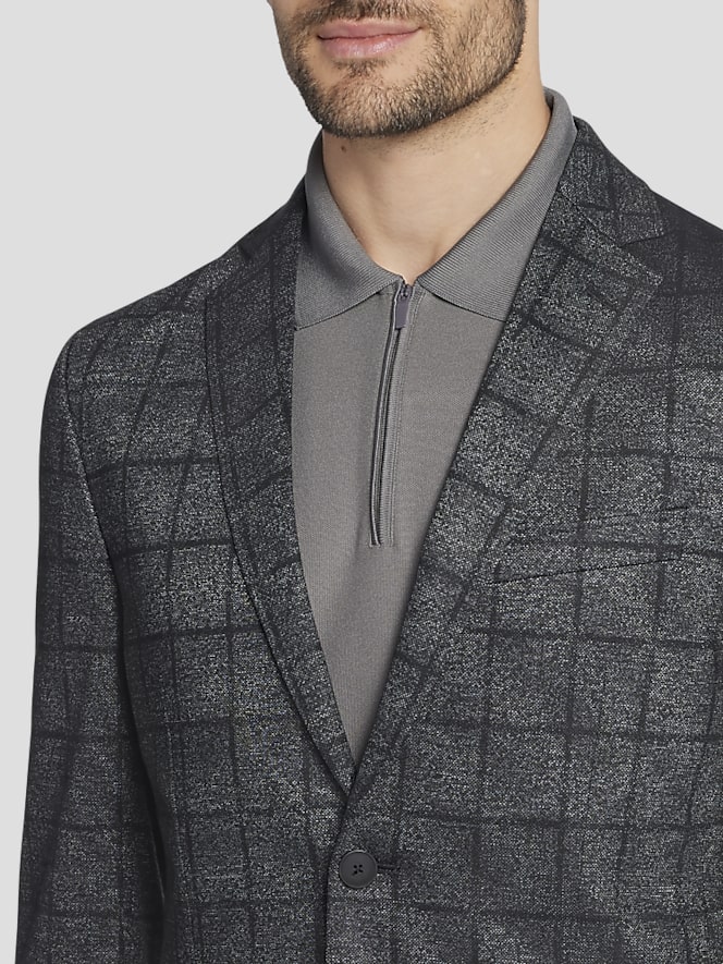 Awearness Kenneth Cole Slim Fit Windowpane Plaid Sport Coat
