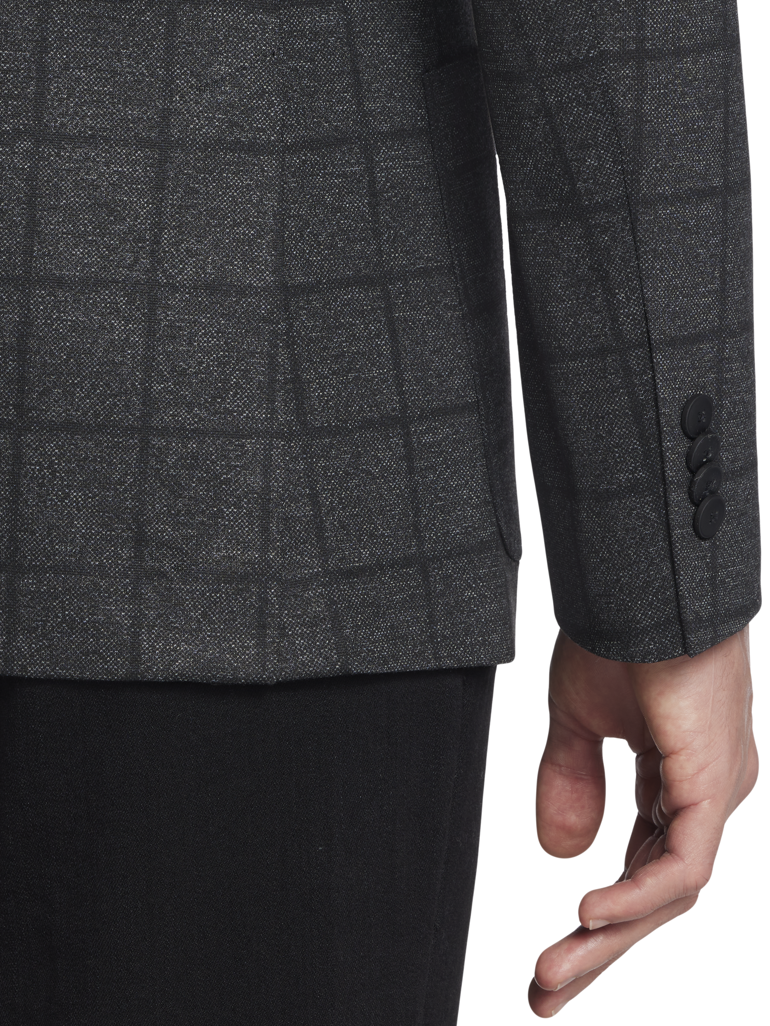 Slim Fit Windowpane Plaid Sport Coat