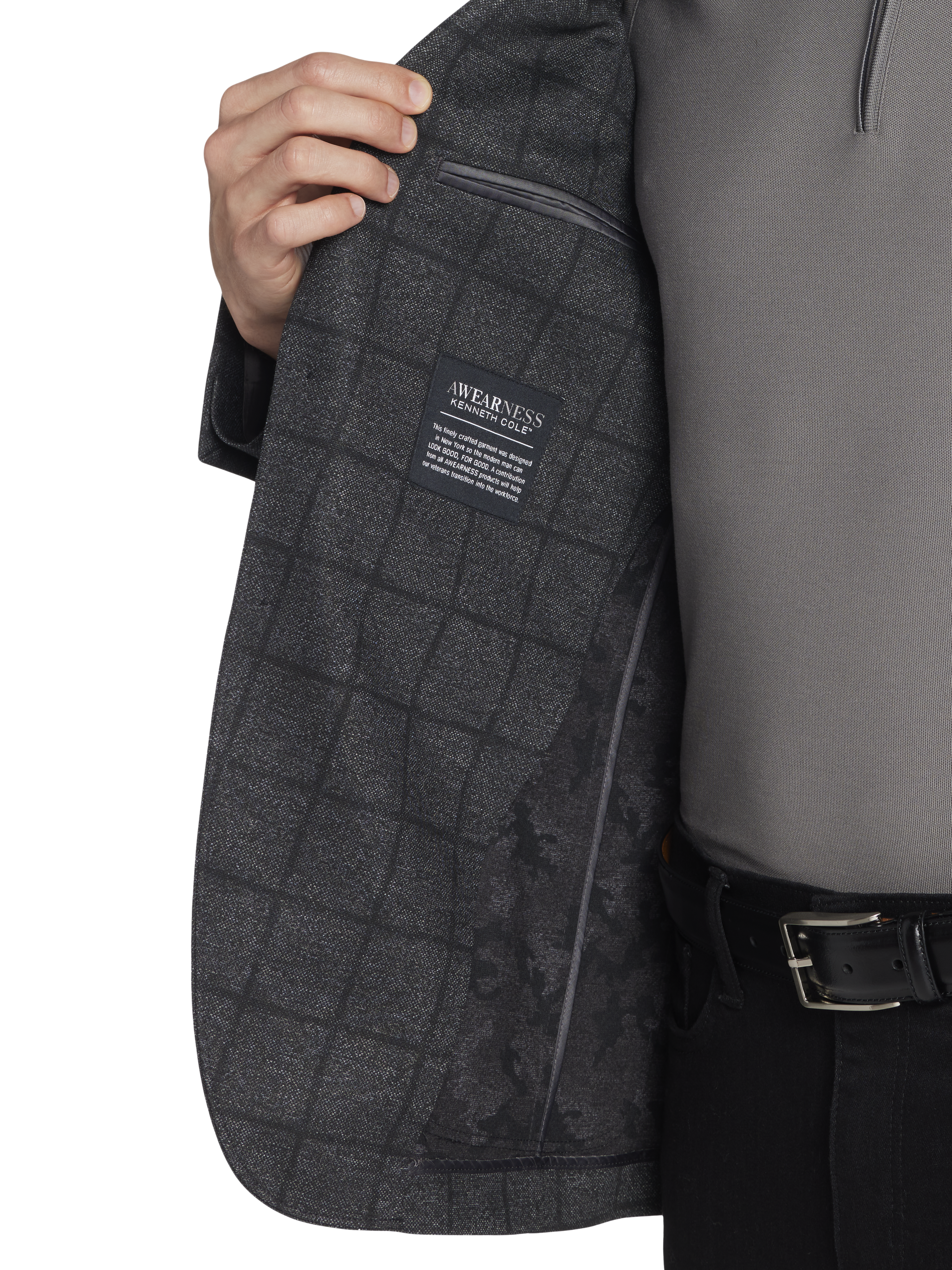 Slim Fit Windowpane Plaid Sport Coat