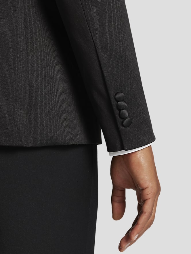 Egara Slim Fit Moire Shawl Lapel Dinner Jacket