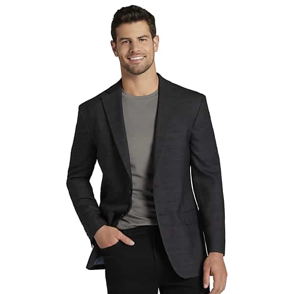 Awearness Kenneth Cole Men's Modern Fit Wool Blend Sport Coat Grey/Purple Plaid - Size: 42 Regular TMW128B42297