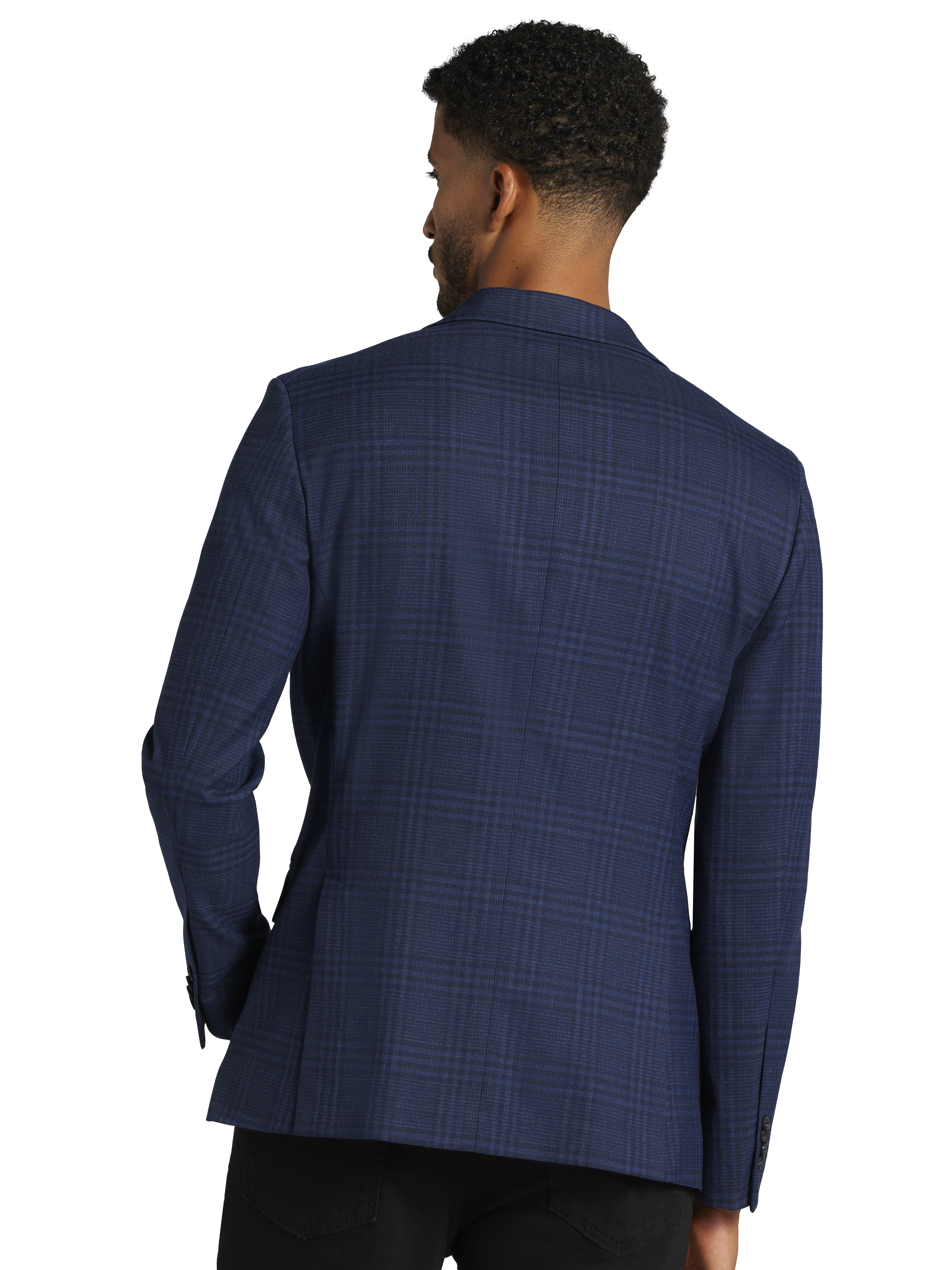 Modern Fit Plaid Sport Coat