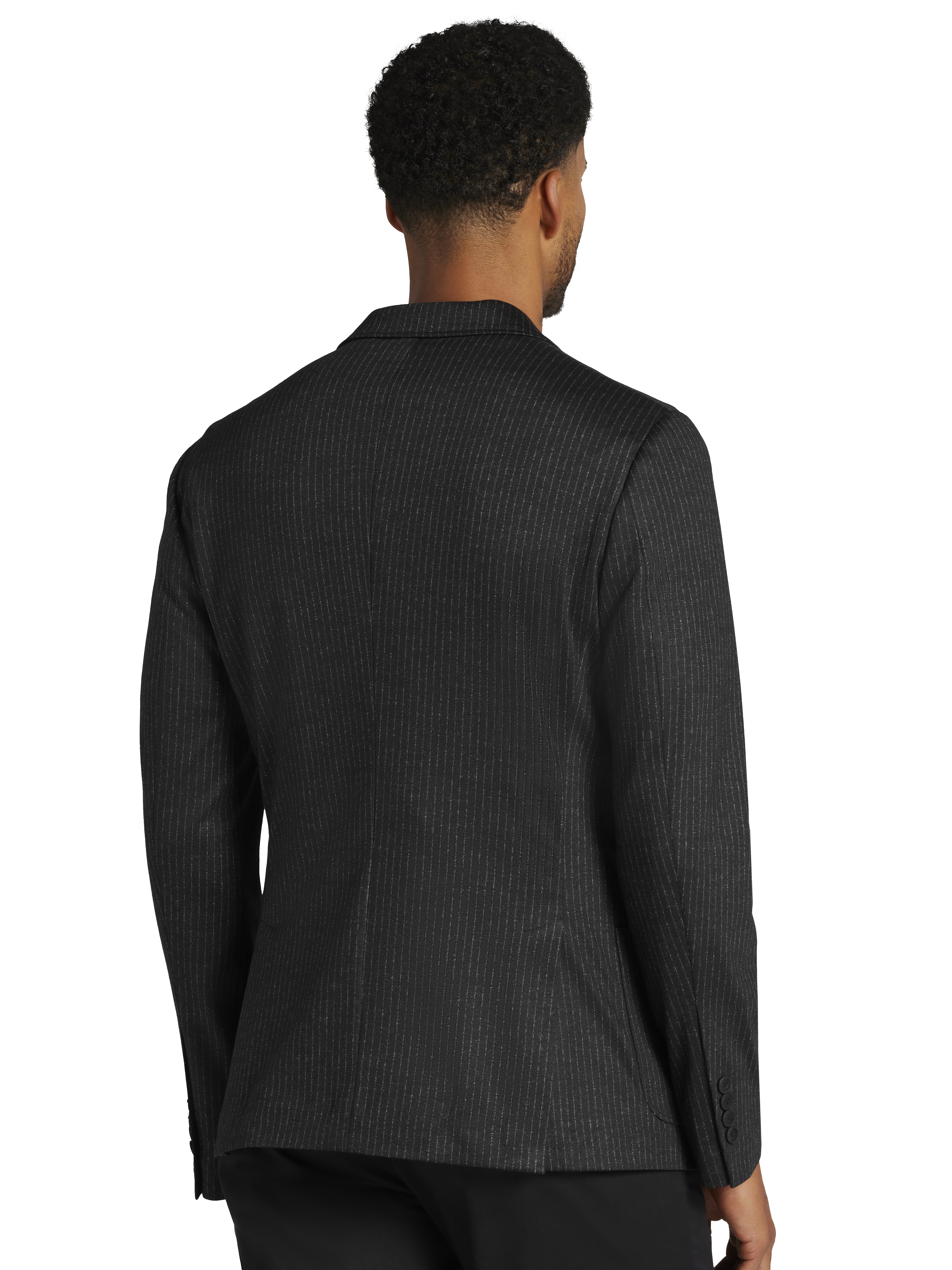Slim Fit Stripe Knit Sport Coat
