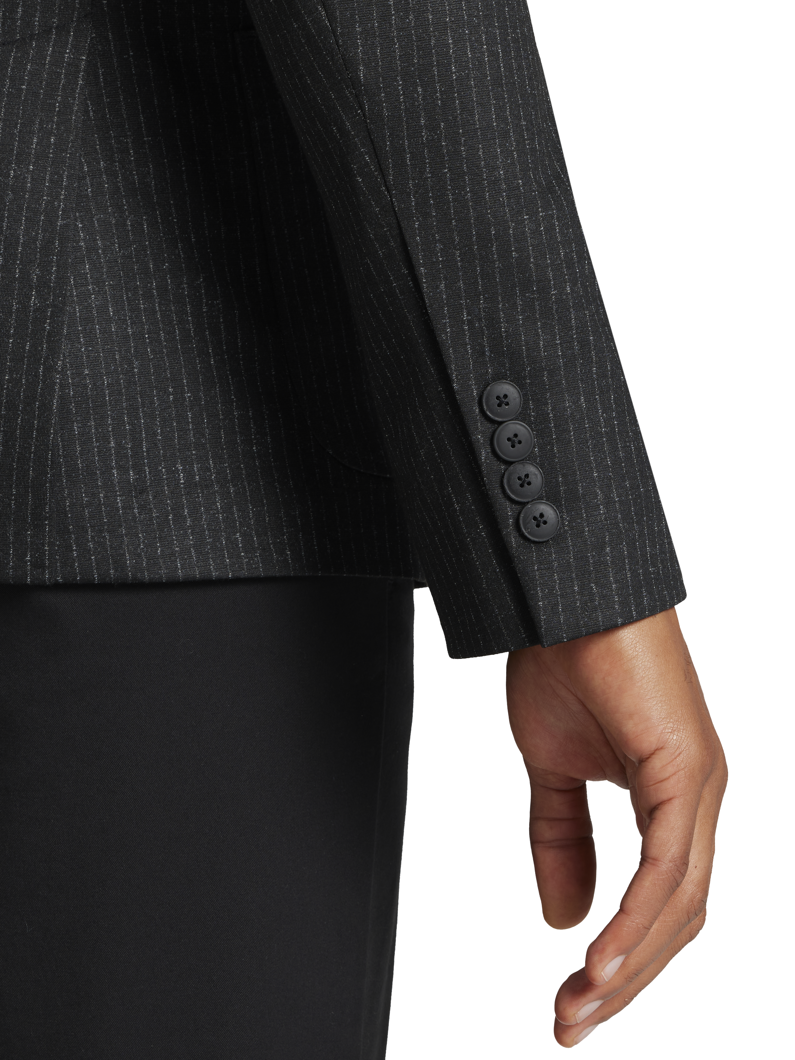 Slim Fit Stripe Knit Sport Coat