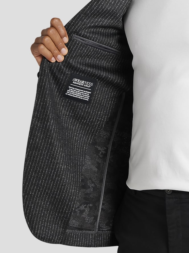 Awearness Kenneth Cole Slim Fit Stripe Knit Sport Coat