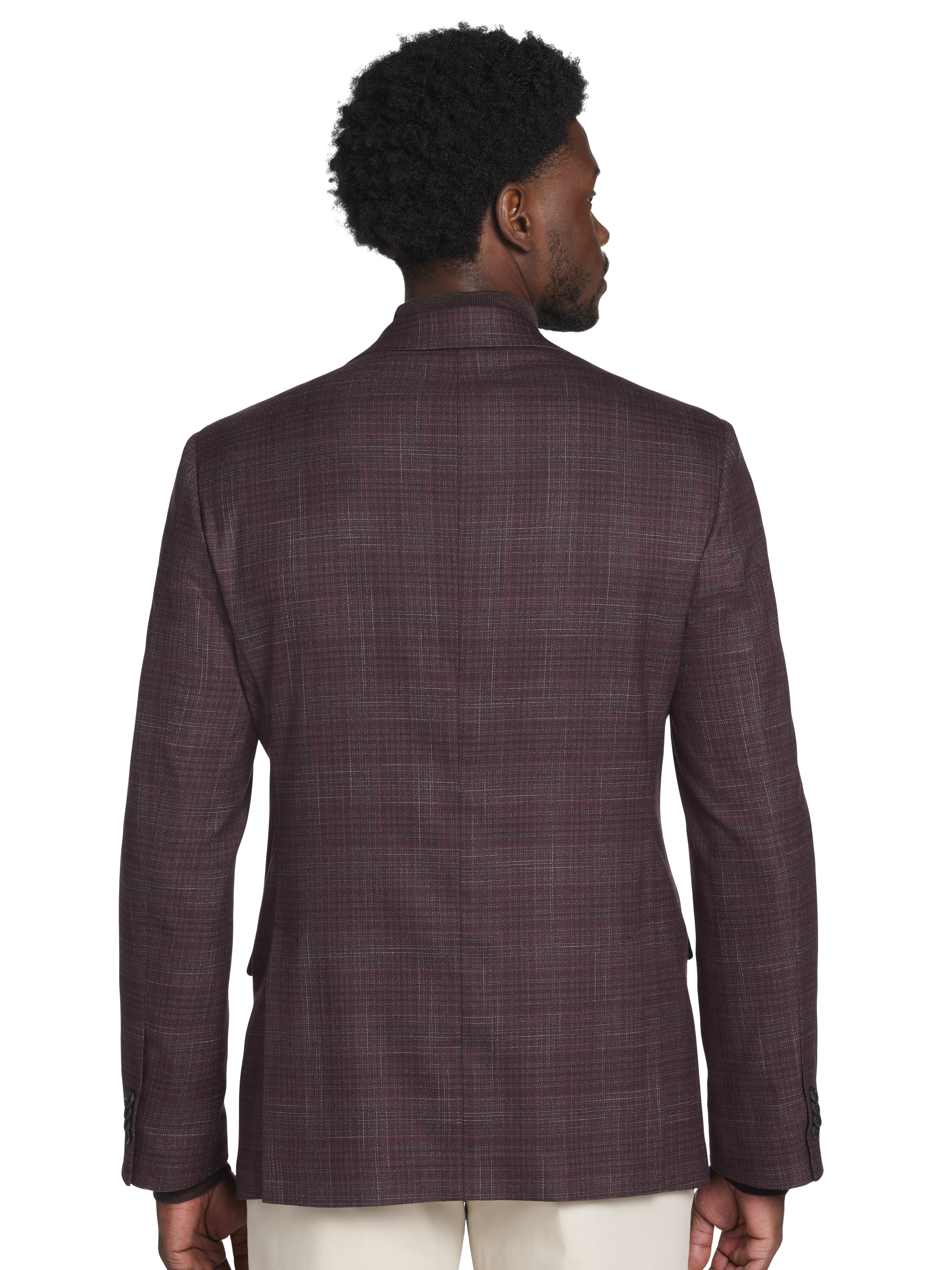 Modern Fit Plaid Sport Coat