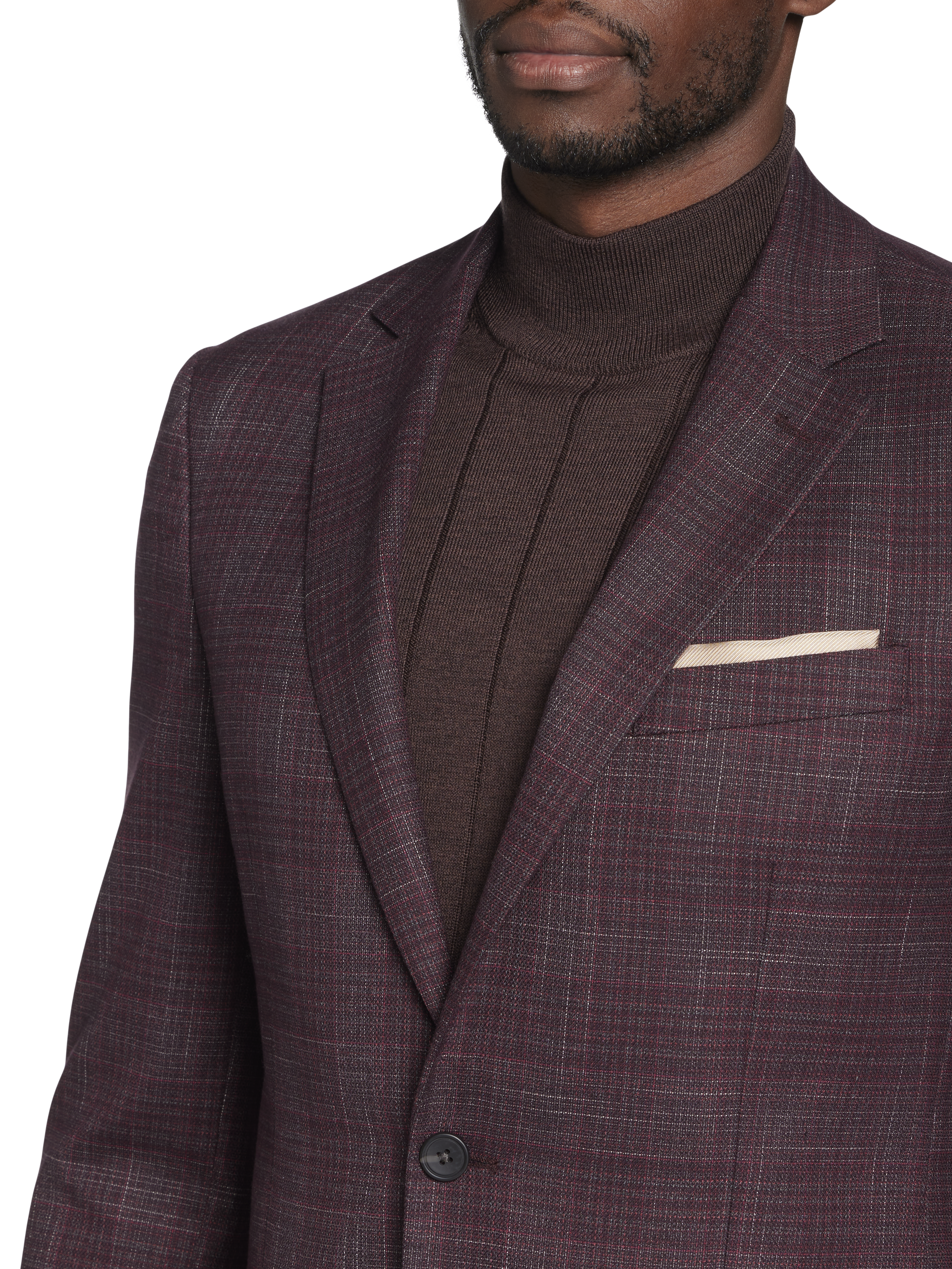 Modern Fit Plaid Sport Coat