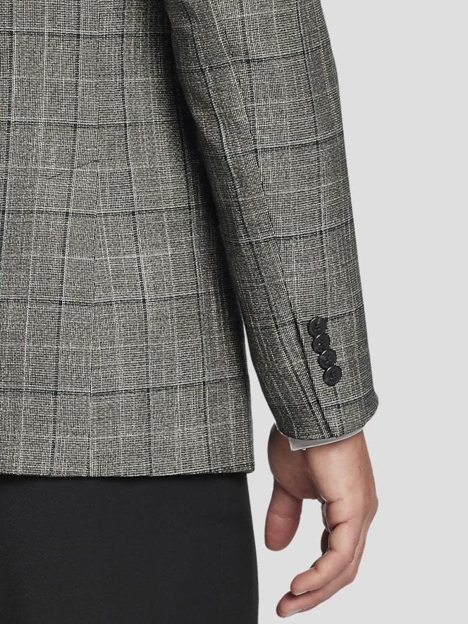 Awearness Kenneth Cole Modern Fit Windowpane Plaid Sport Coat