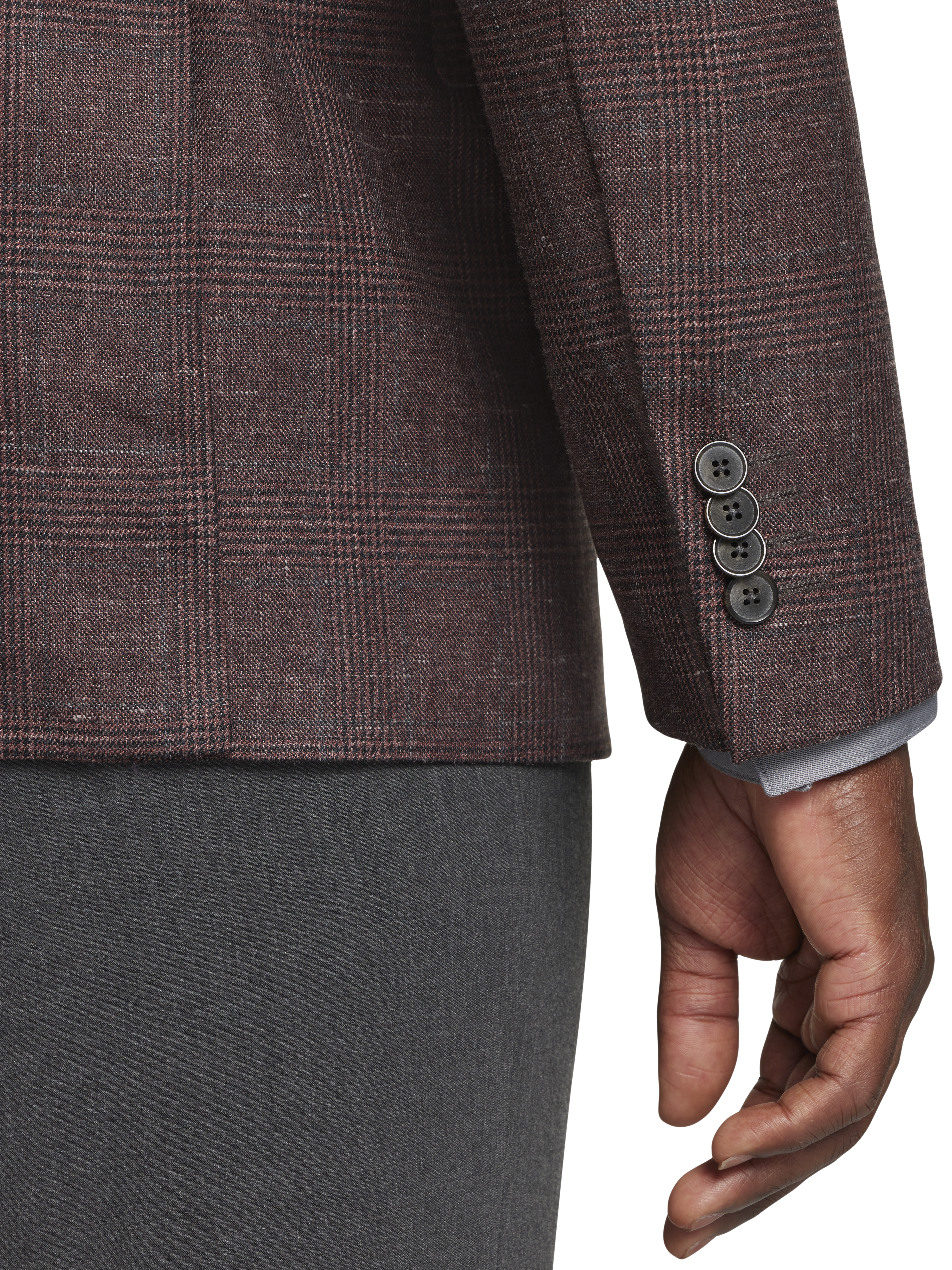 Classic Fit Wool Blend Plaid Sport Coat