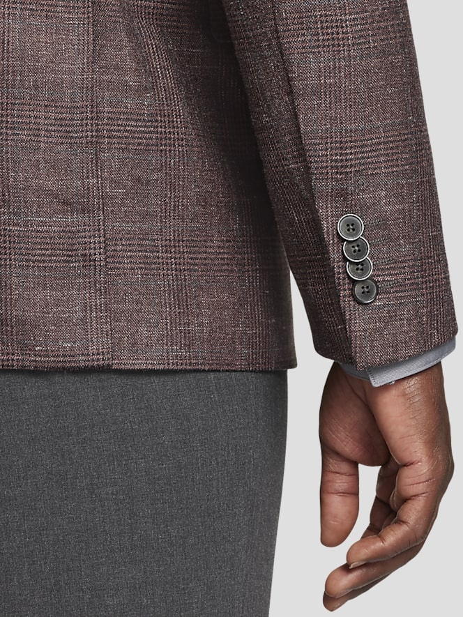 Joseph Abboud Classic Fit Wool Blend Plaid Sport Coat