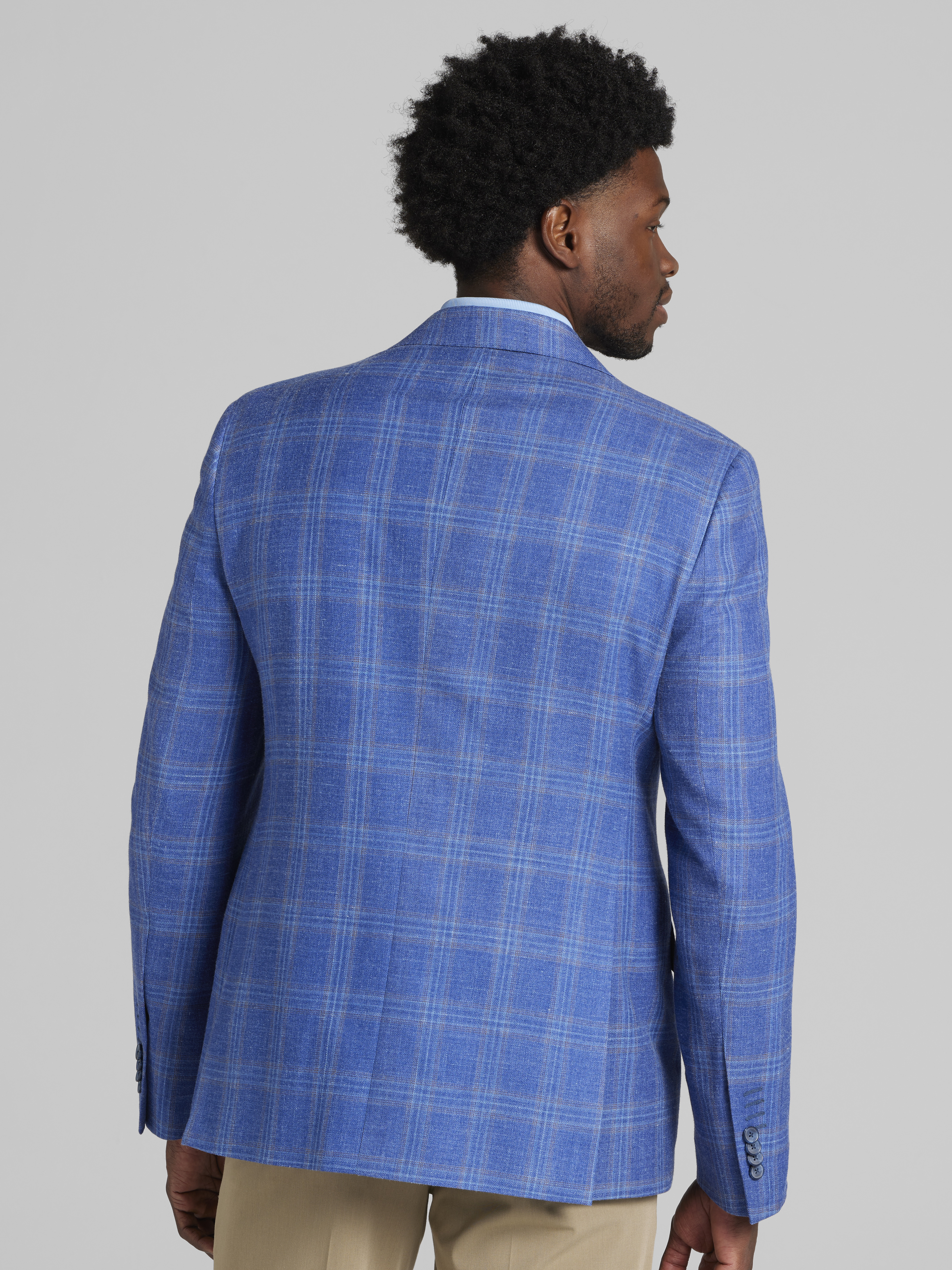 Classic Fit Plaid Sport Coat