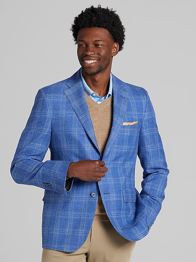 ジャケット・アウター blue palang TWEED BOLD JACKET Buy Blue Signature Harris Tweed British Wool Blazer from