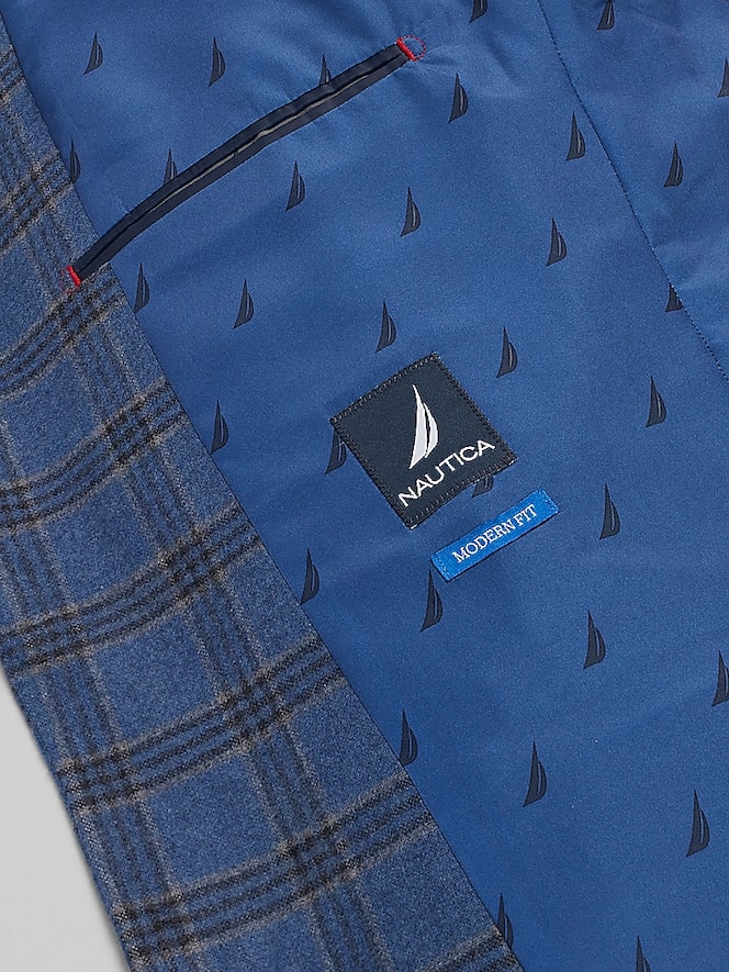 Nautica Modern Fit Plaid Sport Coat