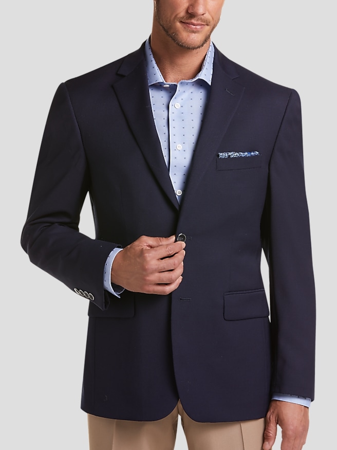 Navy blazer black on sale pants