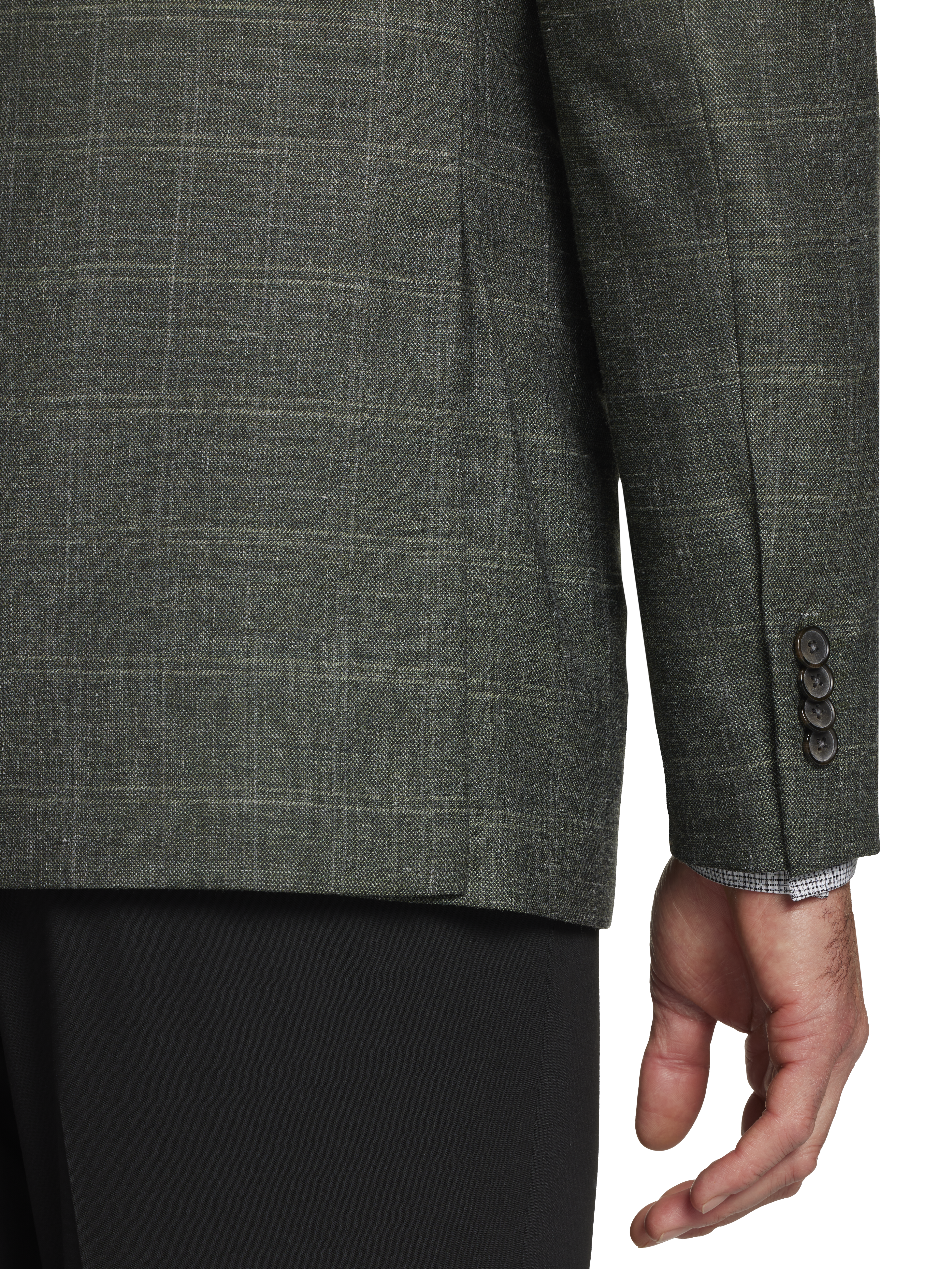 Classic Fit Wool Blend Plaid Sport Coat