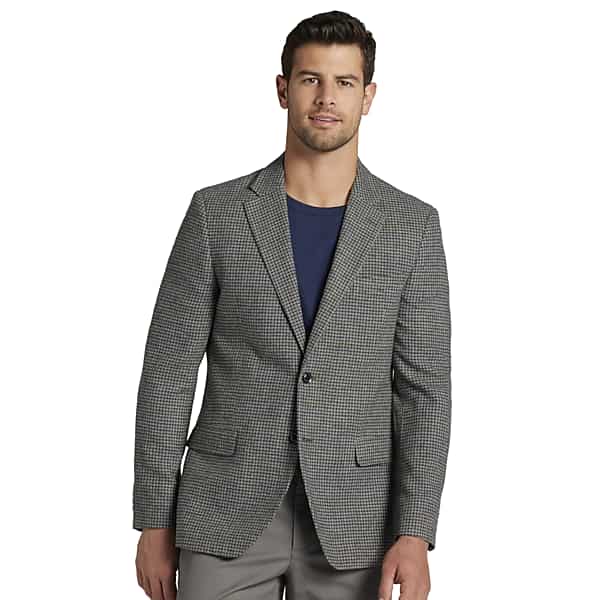 Nautica Men's Modern Fit Wool Blend Sport Coat Grey Blue Check - Size: 48 Long TMW13NB48336