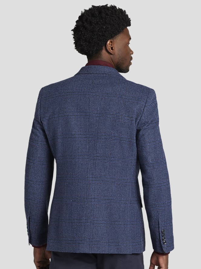 Nautica Modern Fit Tweed Plaid Sport Coat
