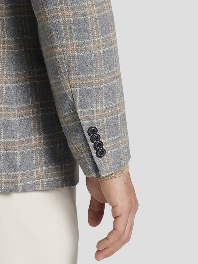 Nautica Modern Fit Plaid Tweed Sport Coat