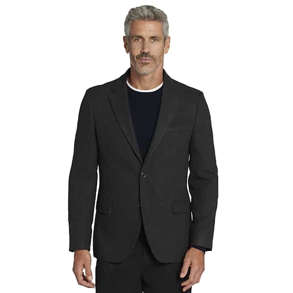 Nautica Men's Modern Fit Tweed With Leather Elbow Patches Sport Coat Charcoal Tweed - Size: 40 Short TMW13XB40117