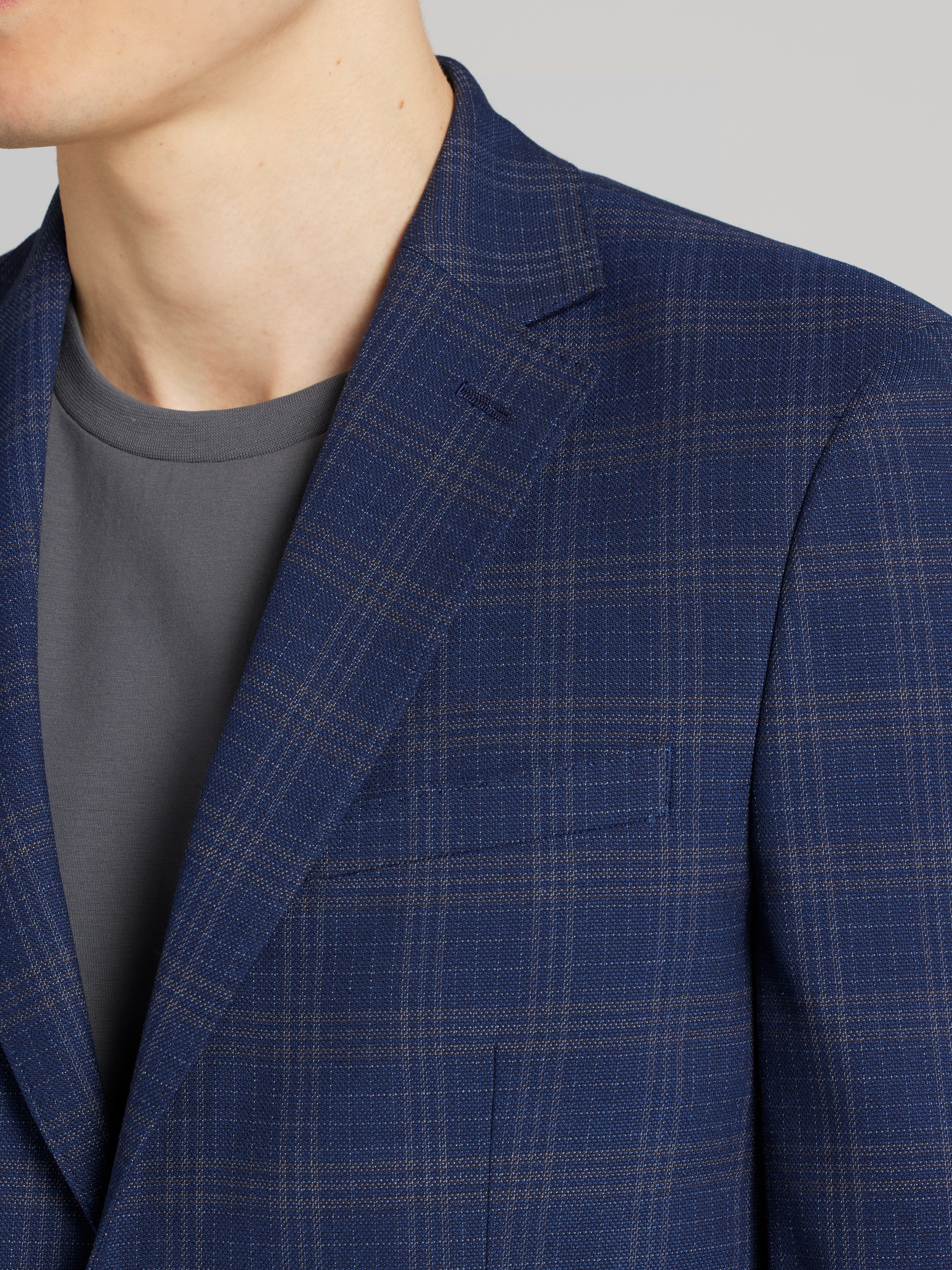 Slim Fit Plaid Sport Coat