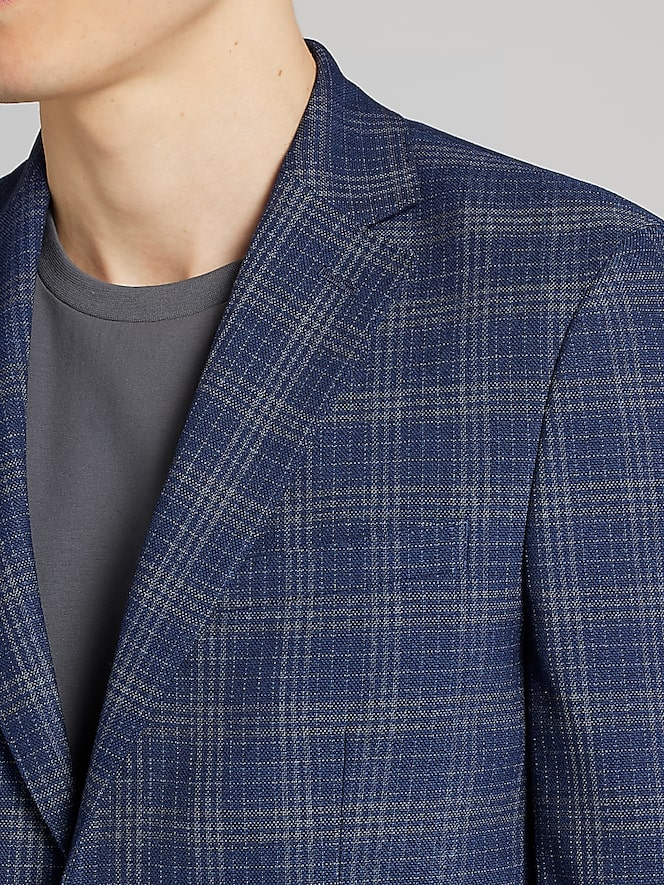 Calvin Klein Slim Fit Plaid Sport Coat