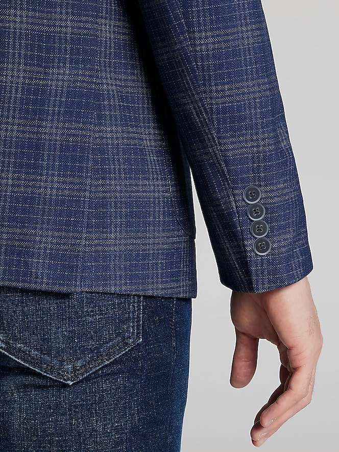 Calvin Klein Slim Fit Plaid Sport Coat