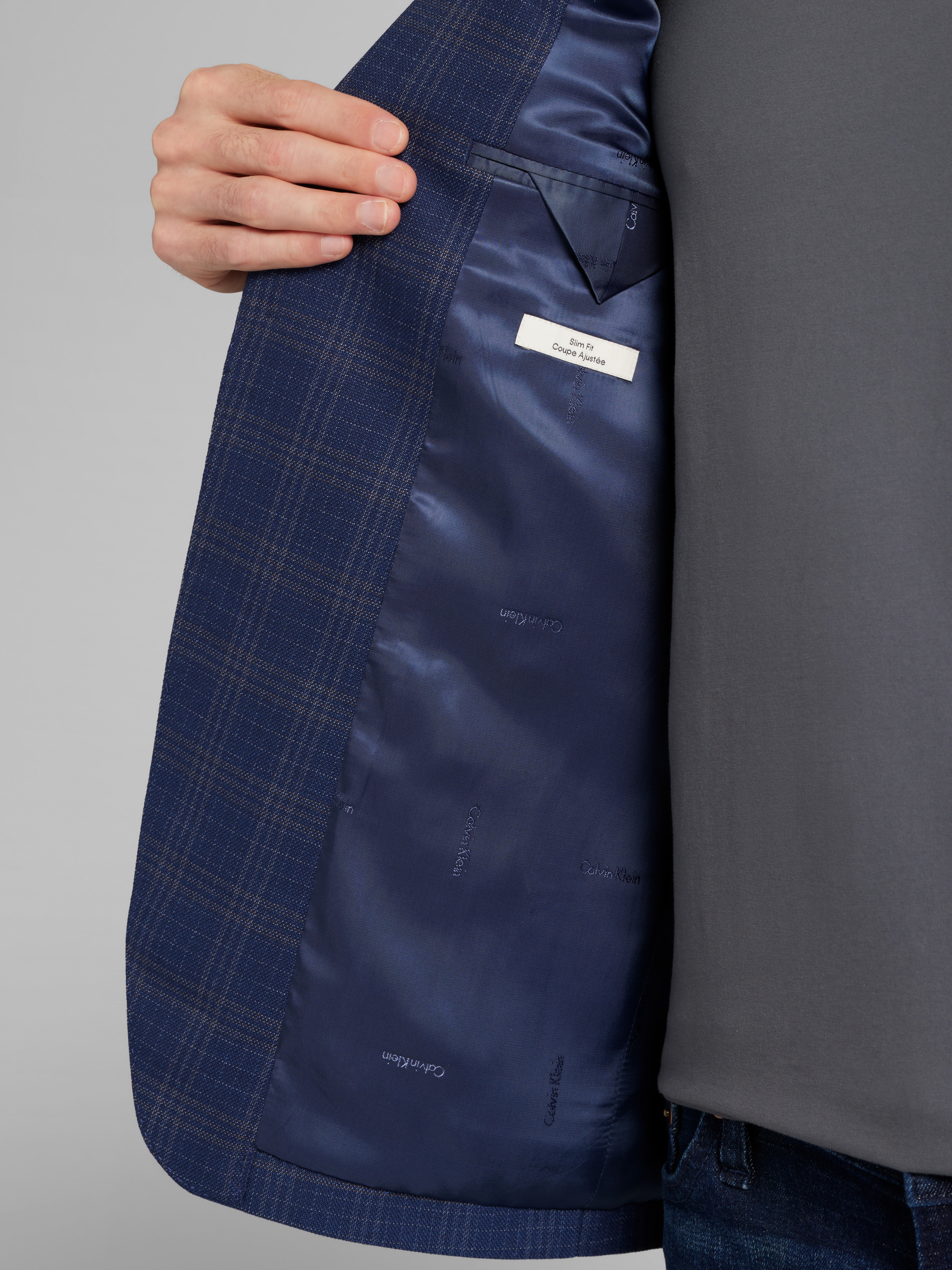 Slim Fit Plaid Sport Coat