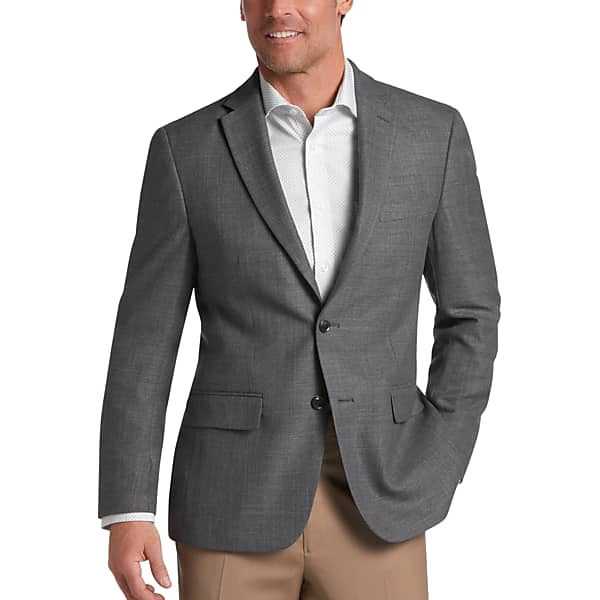 Tommy Hilfiger Men's Modern Fit Sport Coat Gray Tic - Size: 46 Long