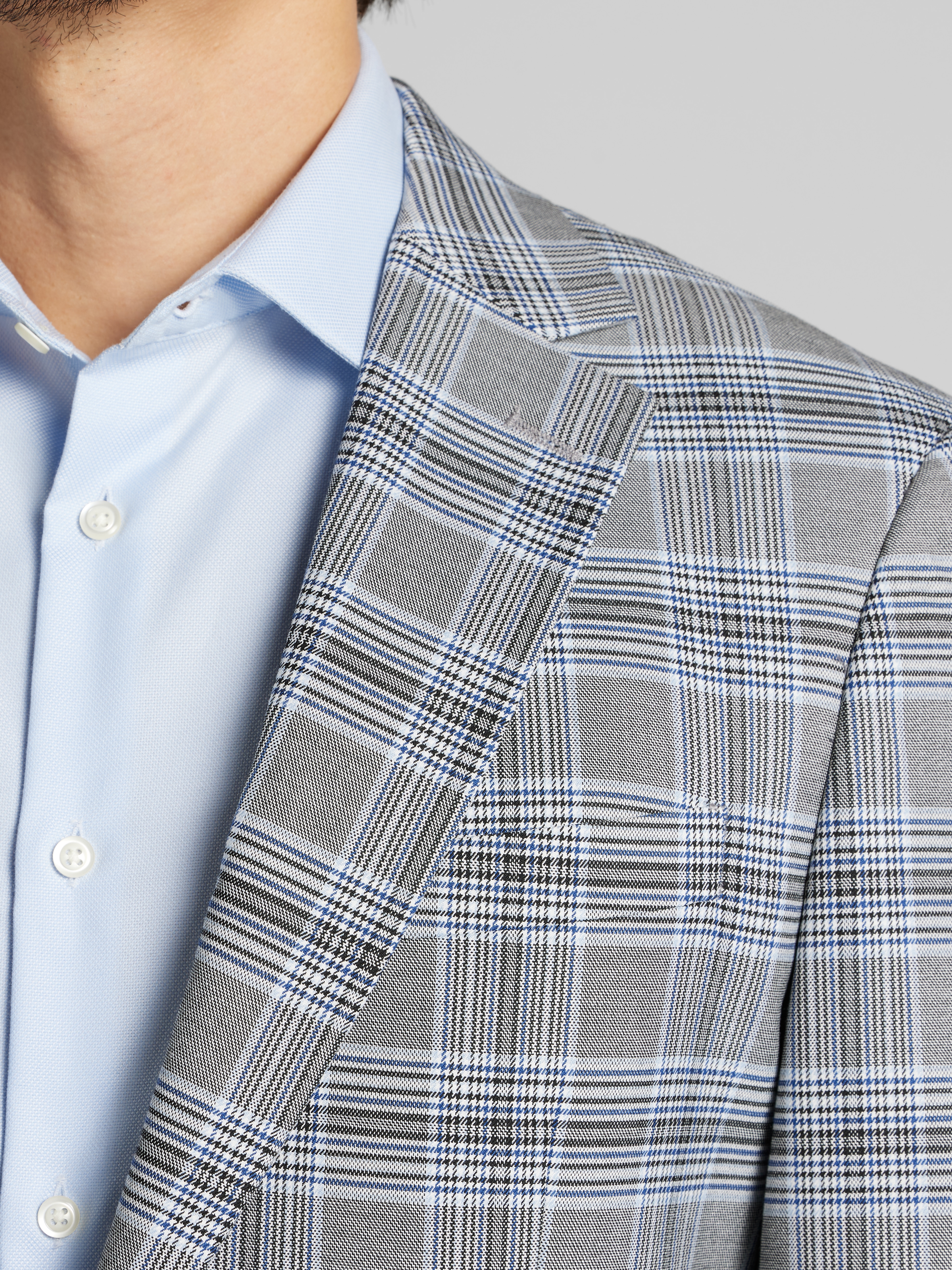 Modern Fit Plaid Sport Coat