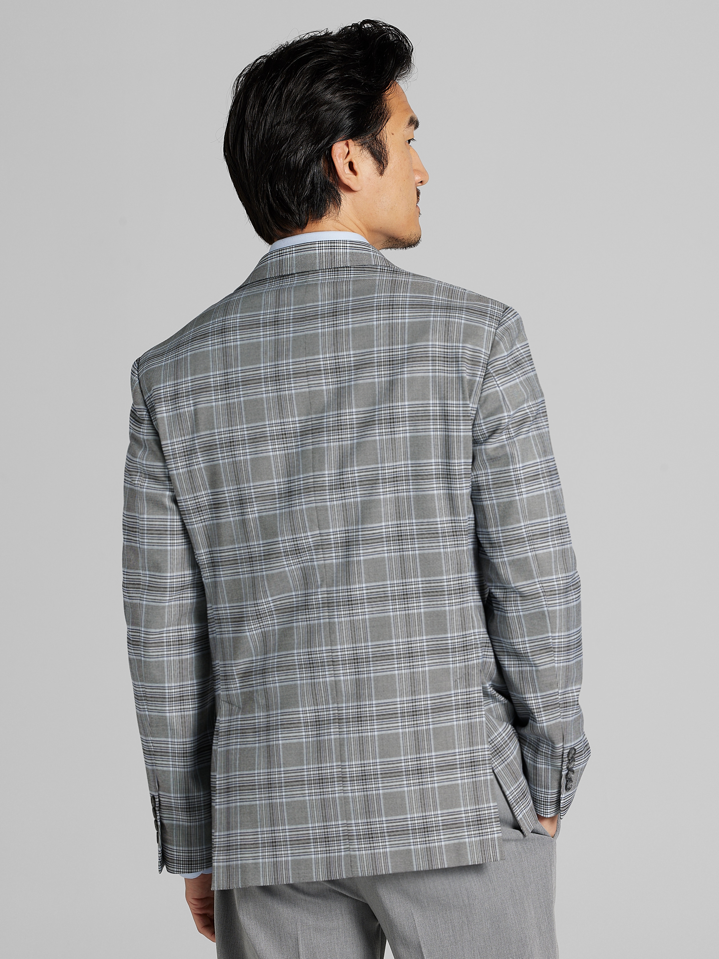 Modern Fit Plaid Sport Coat