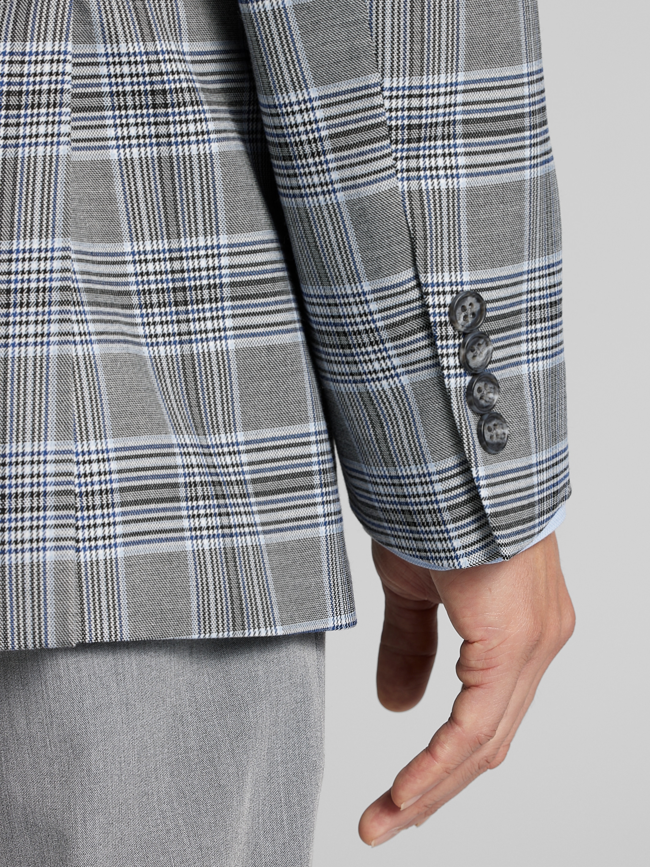Modern Fit Plaid Sport Coat