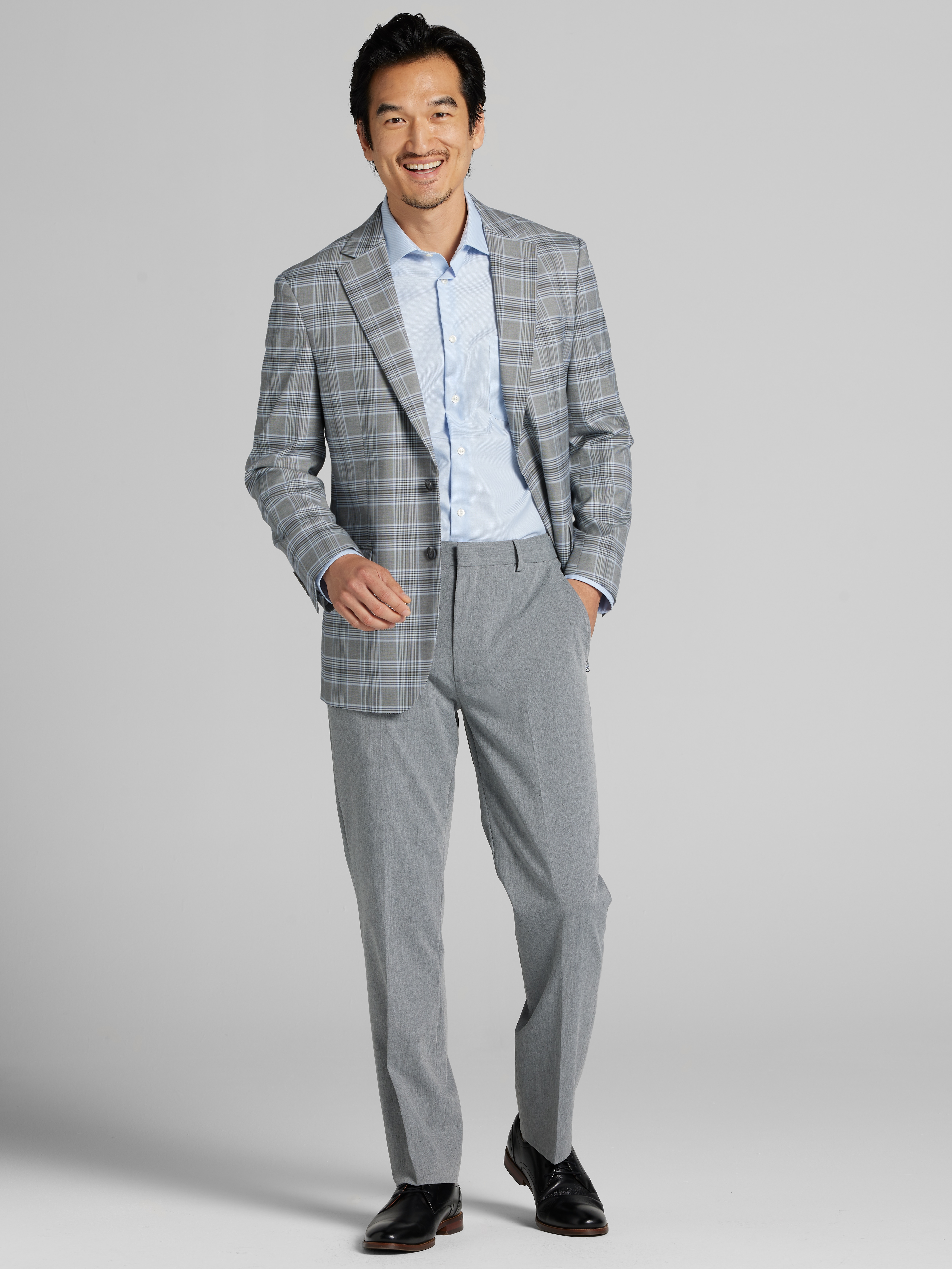 Modern Fit Plaid Sport Coat