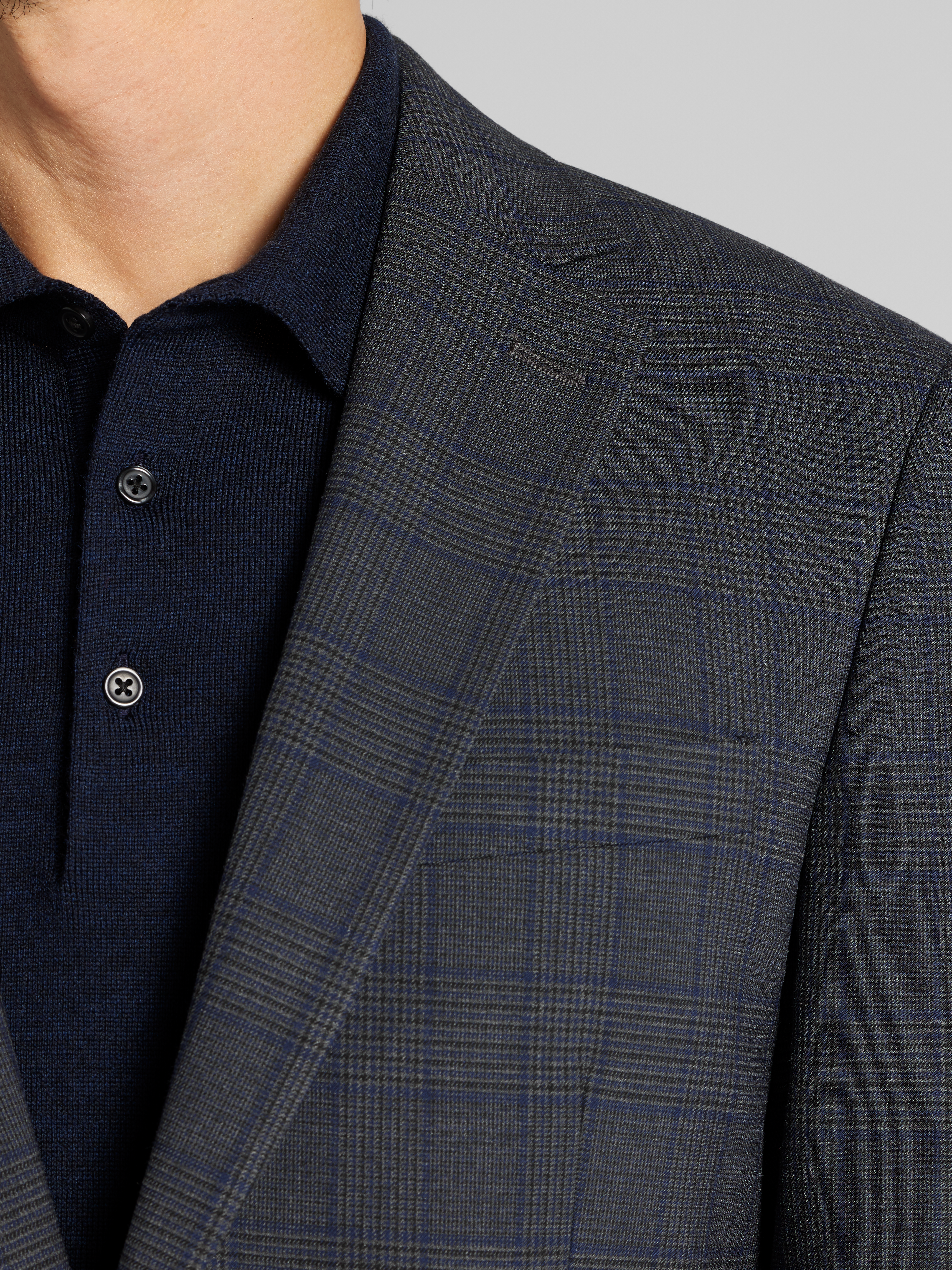 Modern Fit Plaid Sport Coat