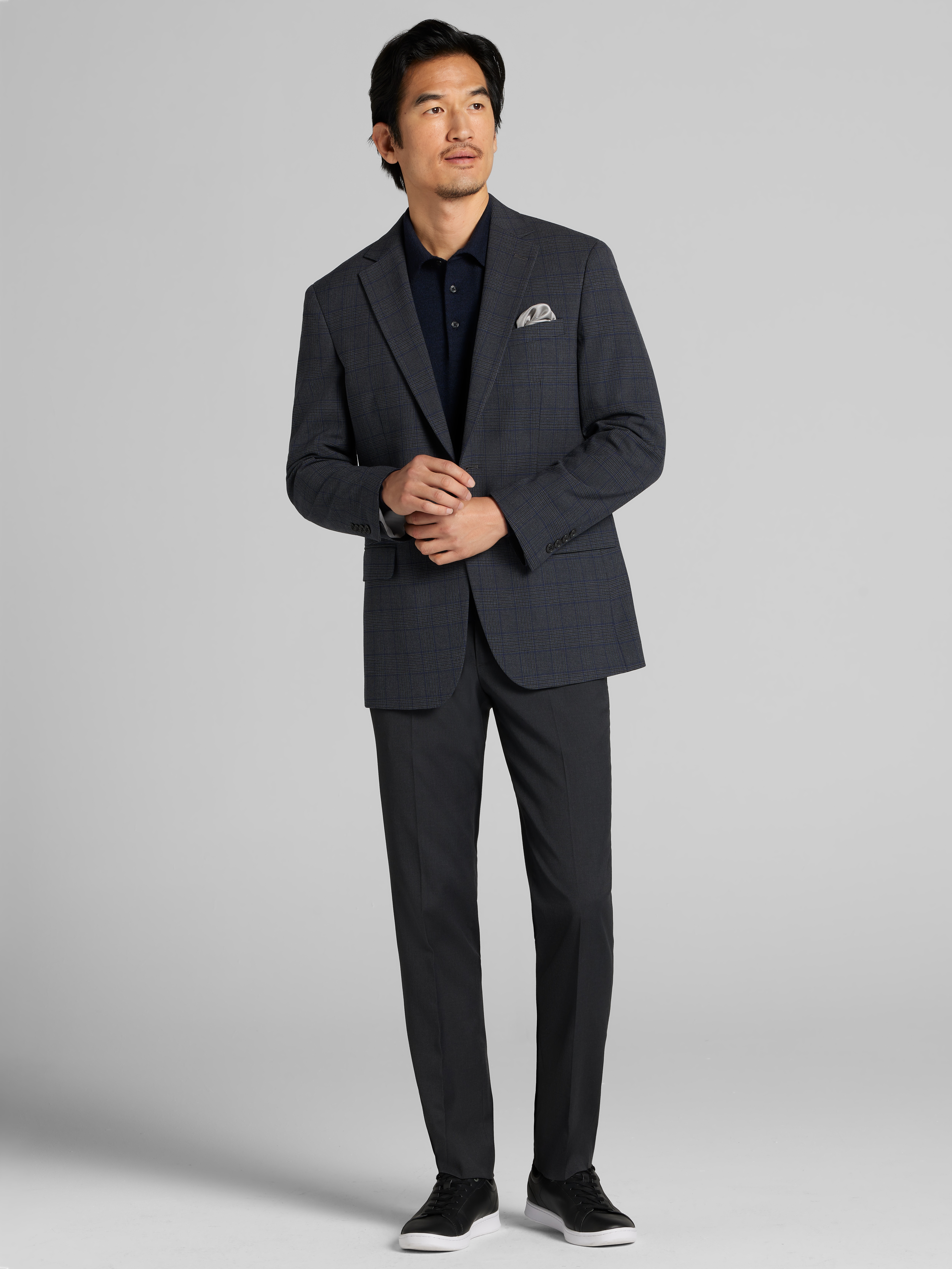 Modern Fit Plaid Sport Coat