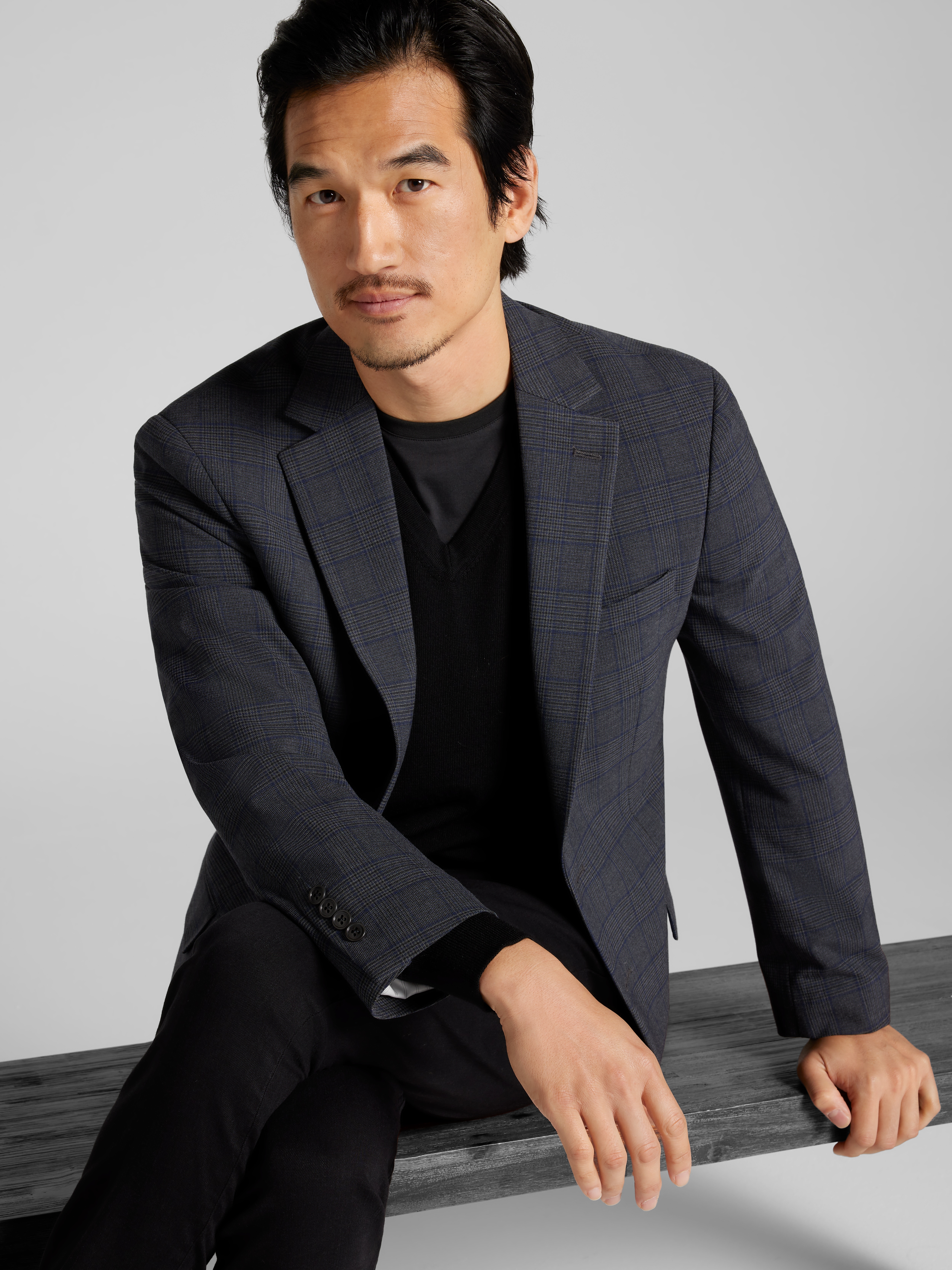 Modern Fit Plaid Sport Coat