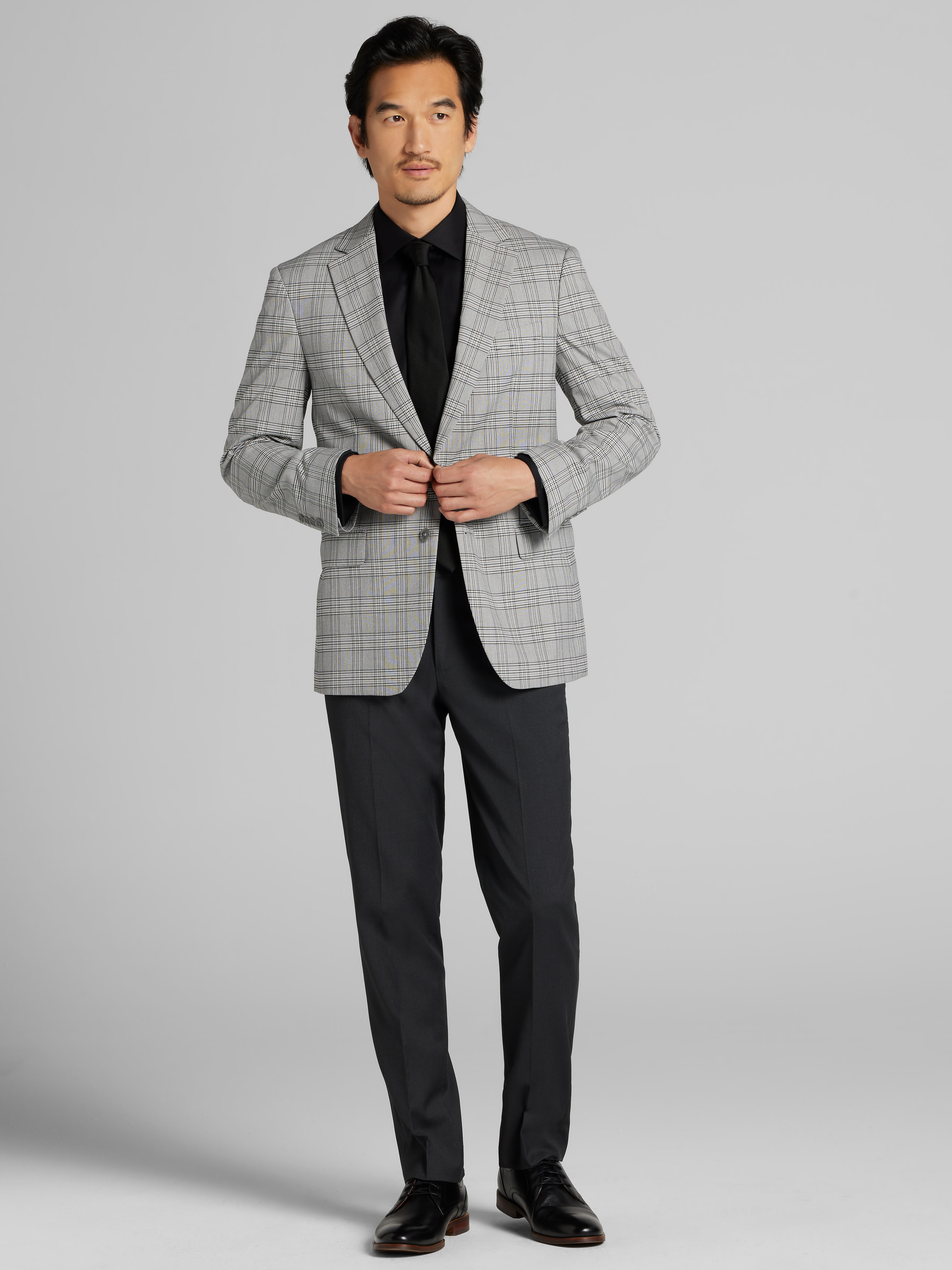 Modern Fit Plaid Sport Coat