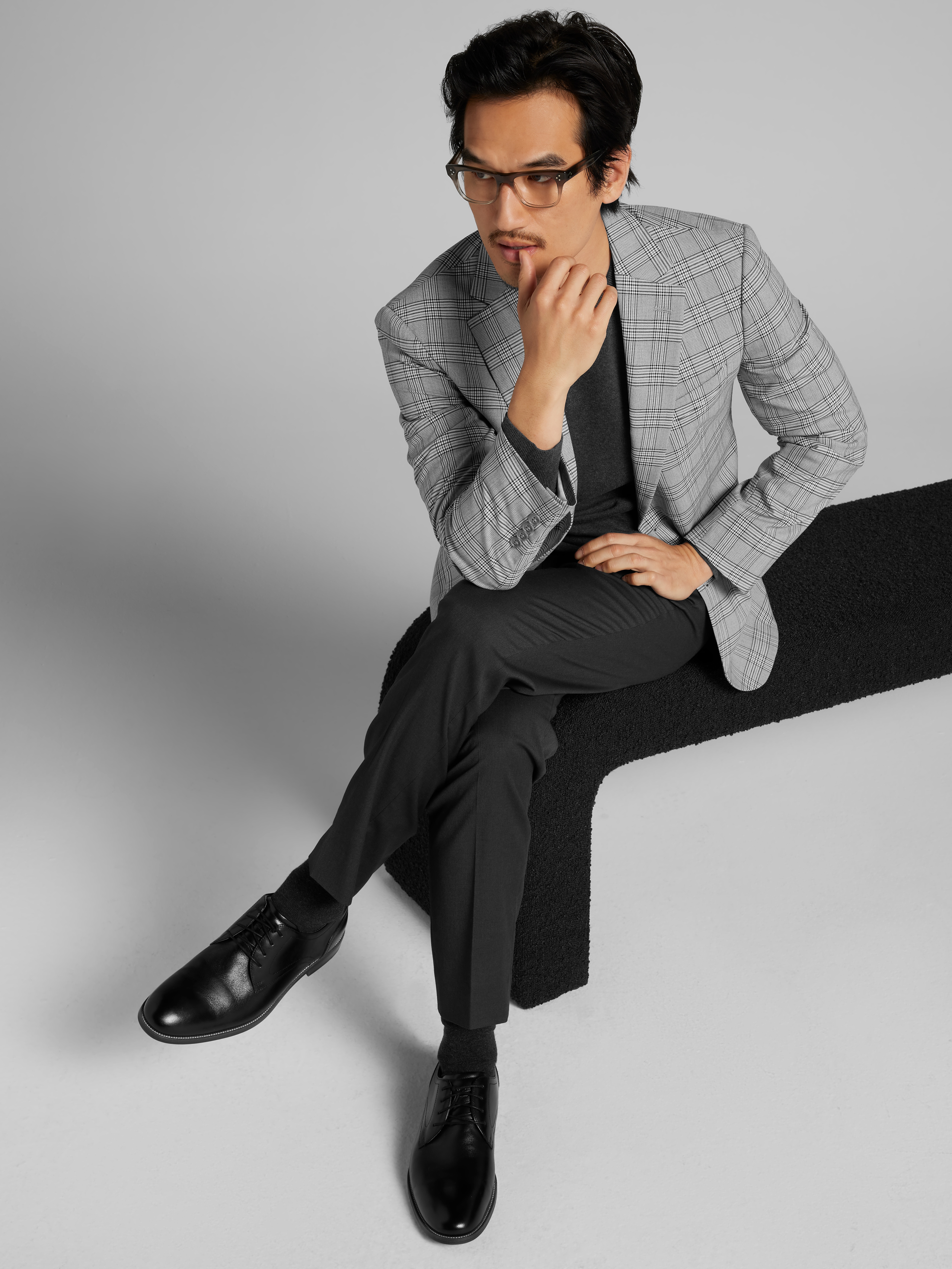 Modern Fit Plaid Sport Coat