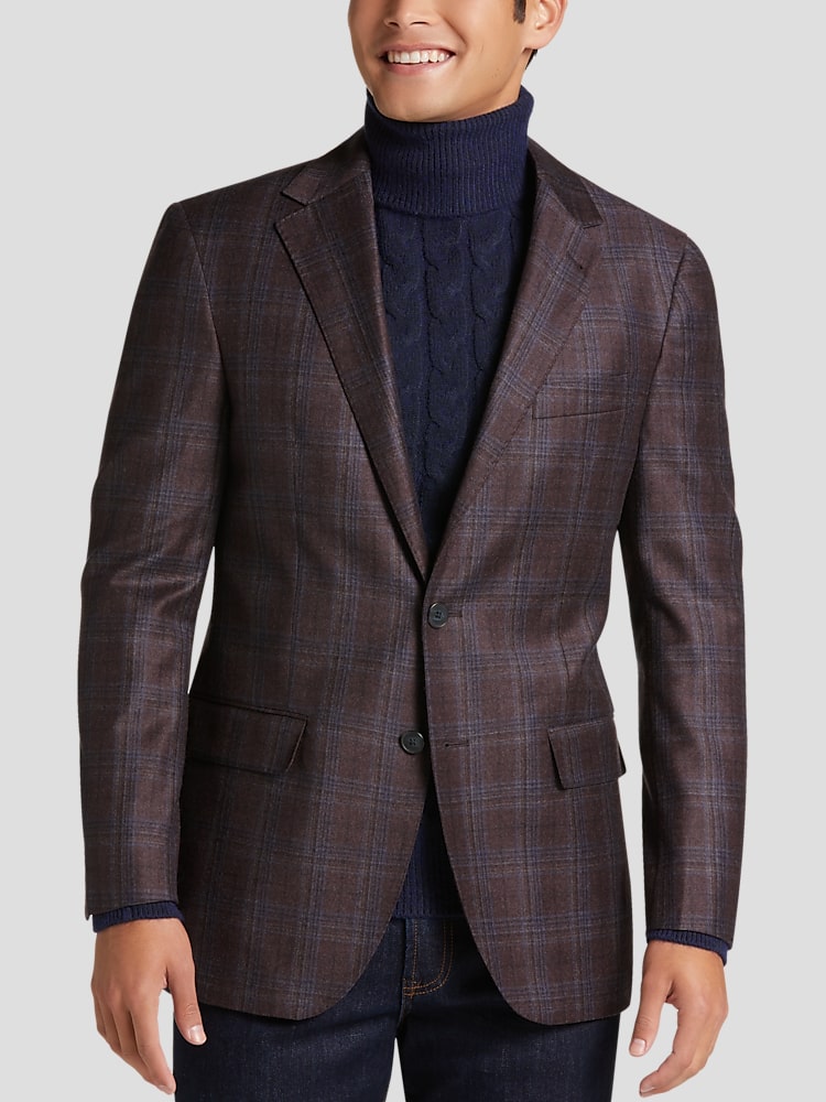 Wine sport coat top